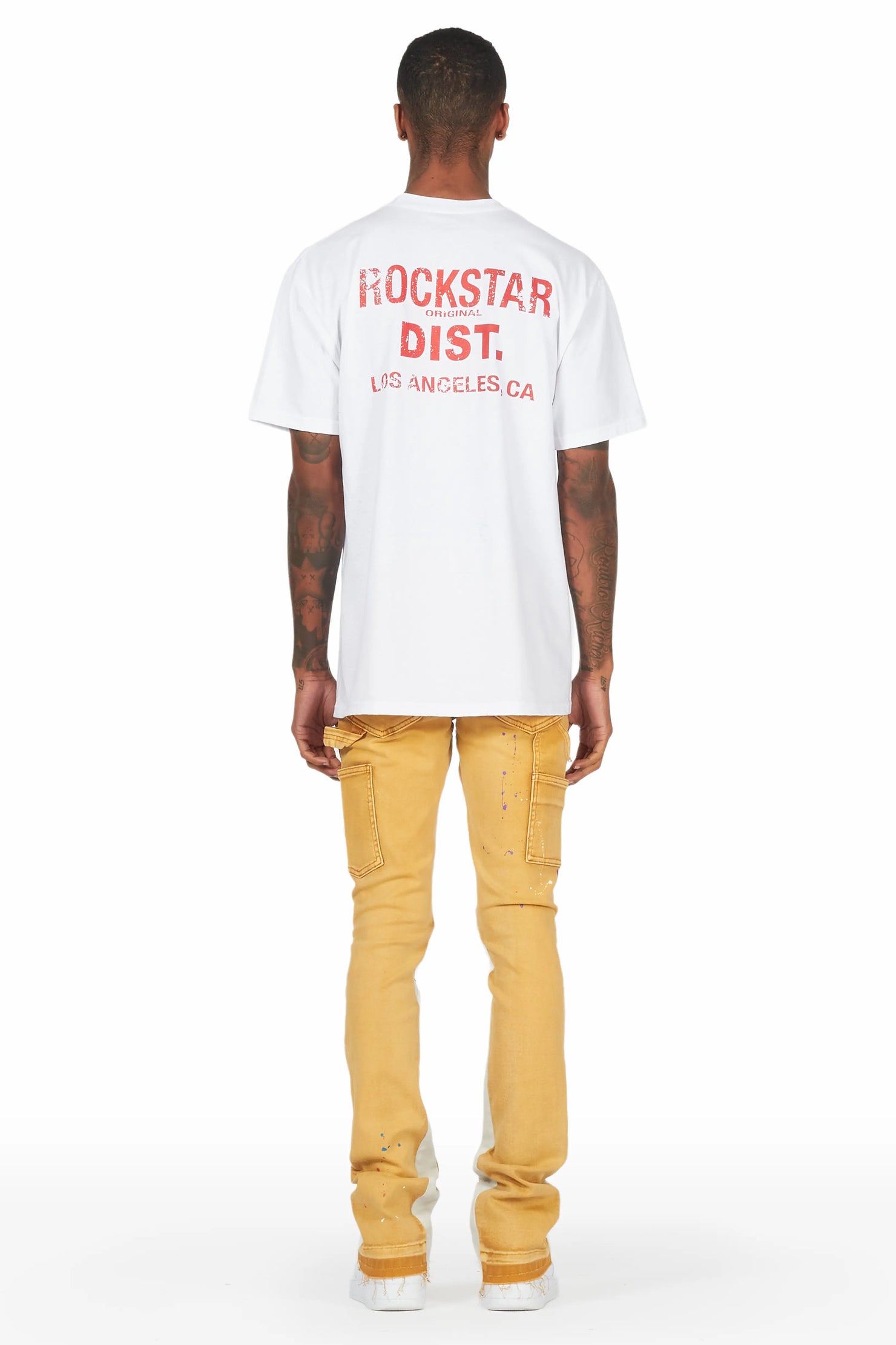 Serrano Brown Stacked Flare Jean