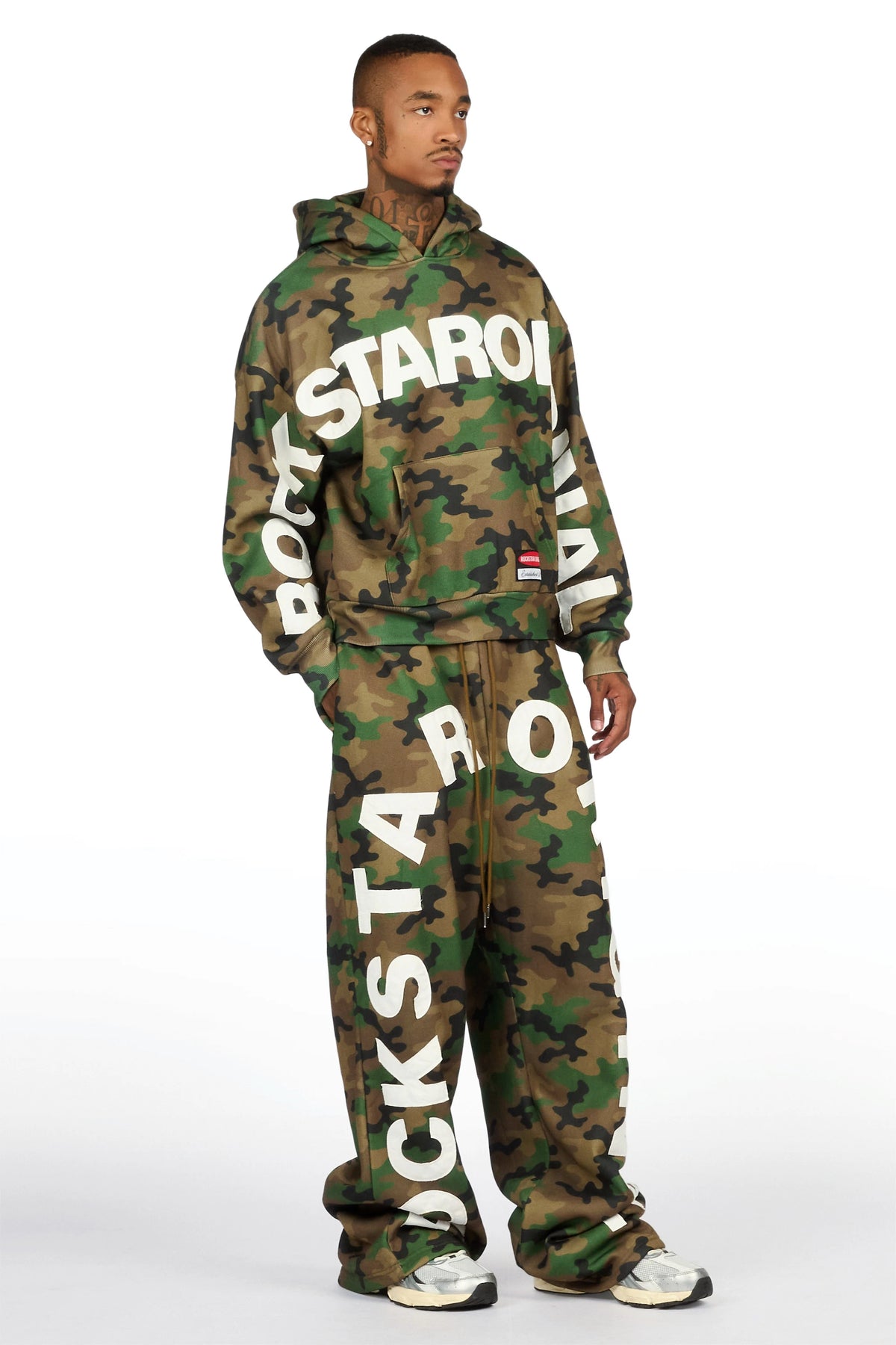 Kirin Faded Camo Hoodie/Baggy Pant Track Set