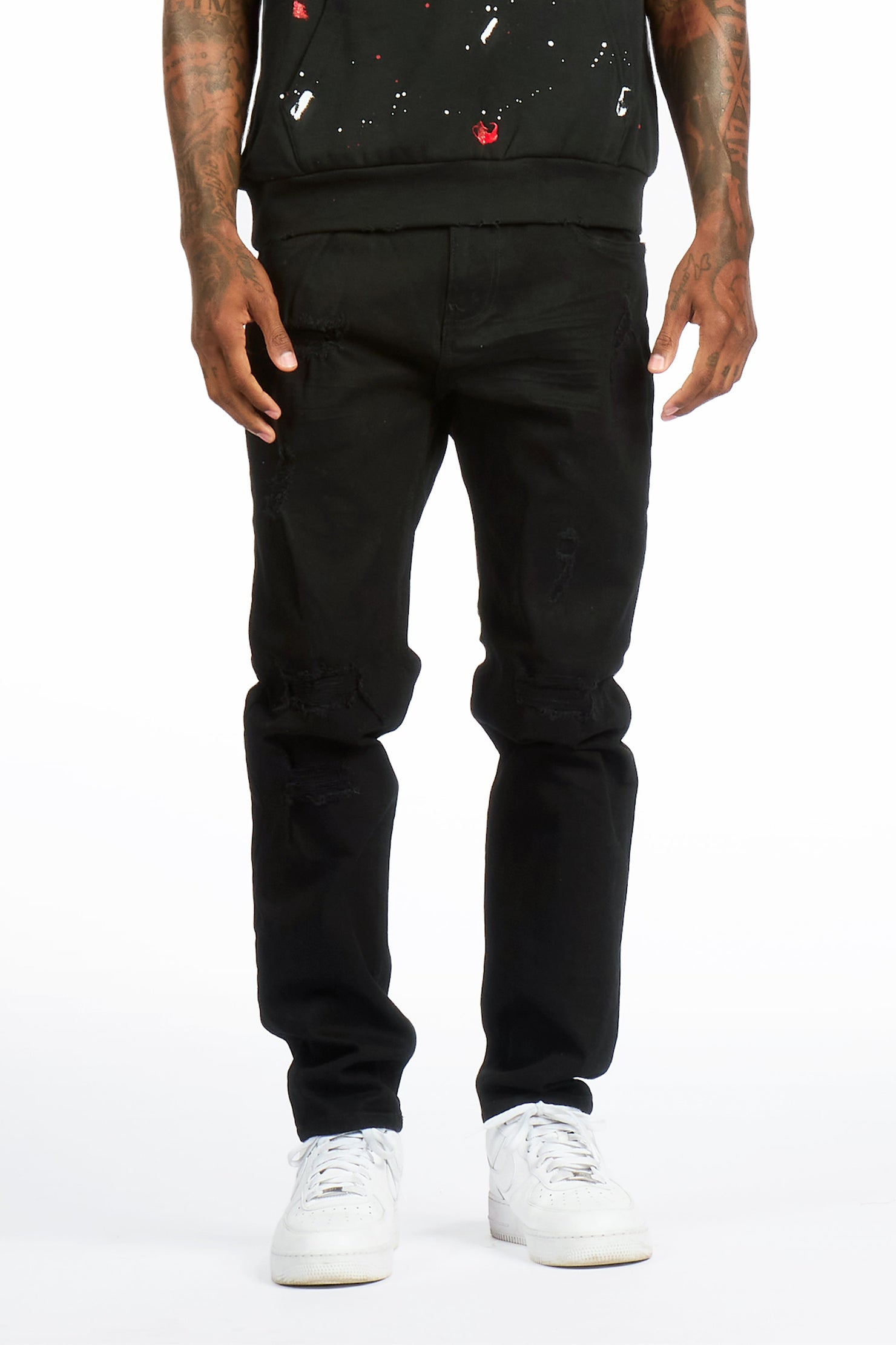 Enzi Jet Black Slim Fit Jean