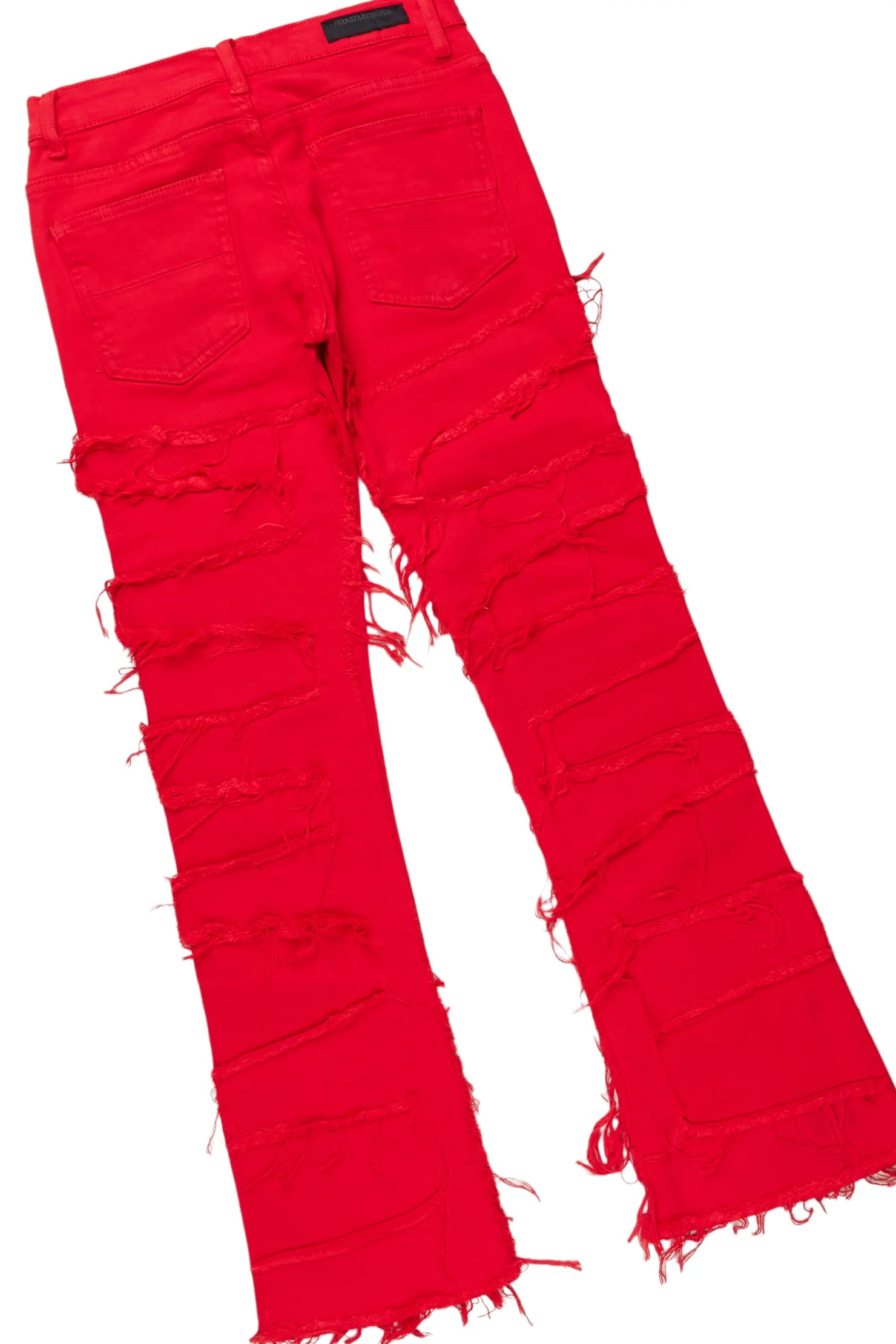 Boys Wizzurd White/Red T-Shirt/Stacked Flare Jean Set
