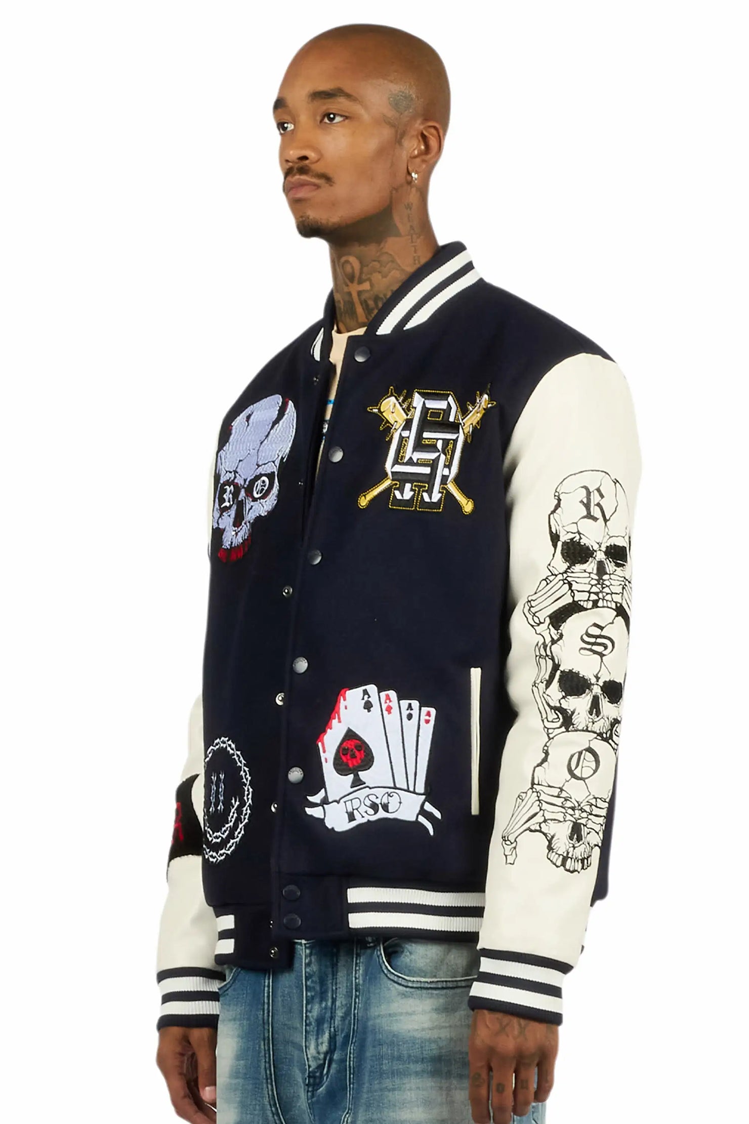 Blaze Navy Varsity Jacket