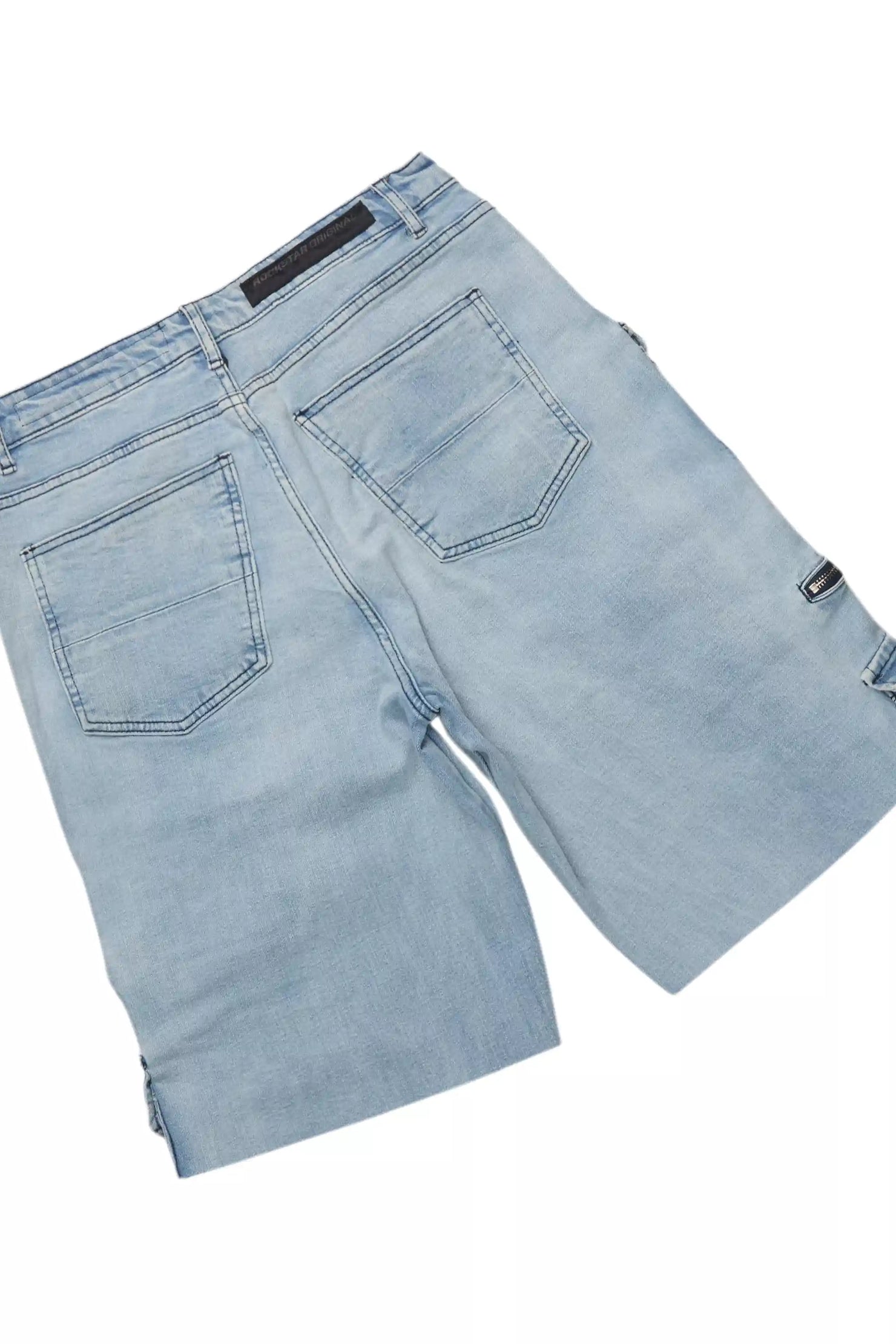 Beno White/Blue T-Shirt/Denim Short Set