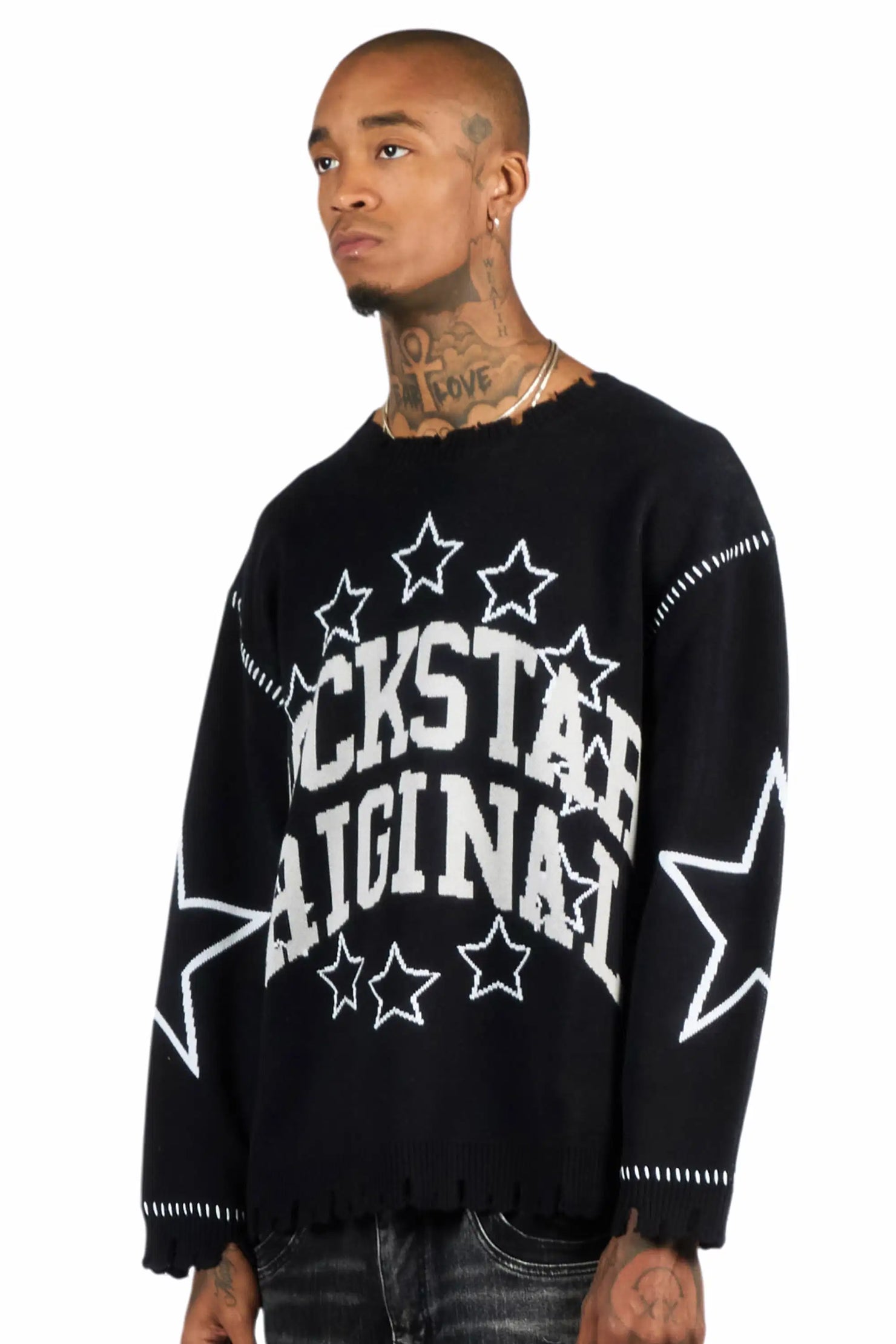 Starlux Black Knit Sweater