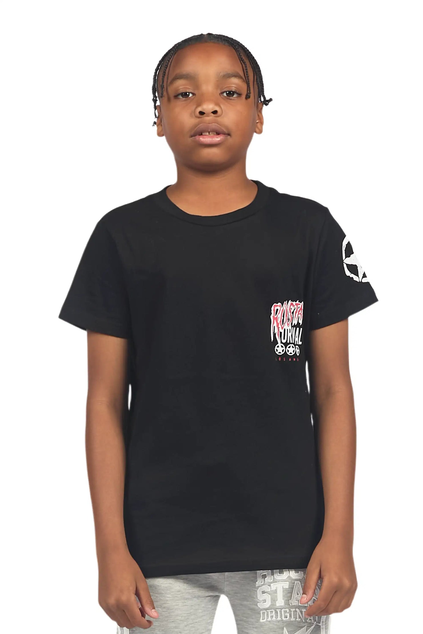 Boys Wizzurd Black Graphic T-Shirt