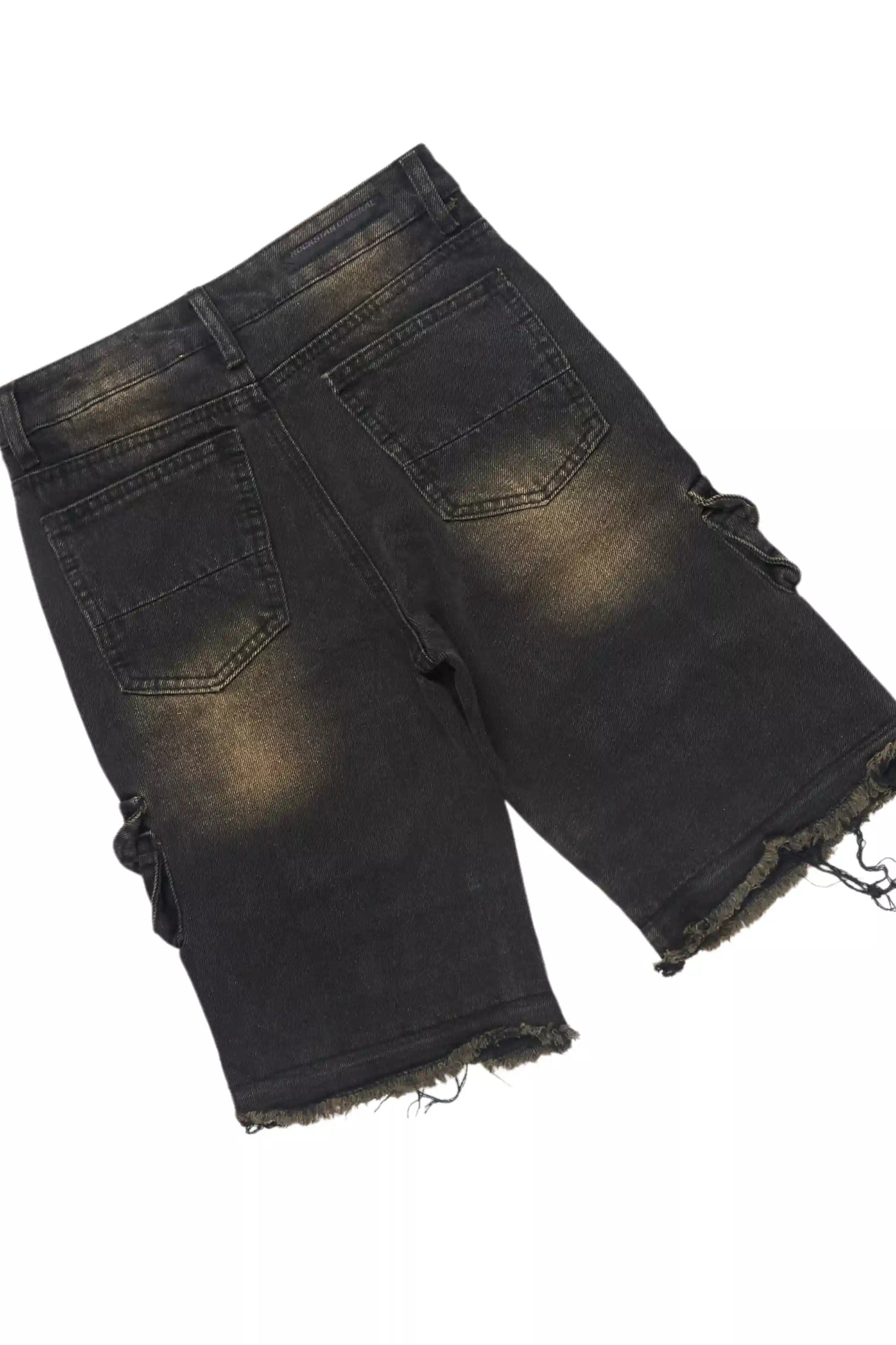 Boys Beau Black/Grey T-Shirt/Denim Short Set