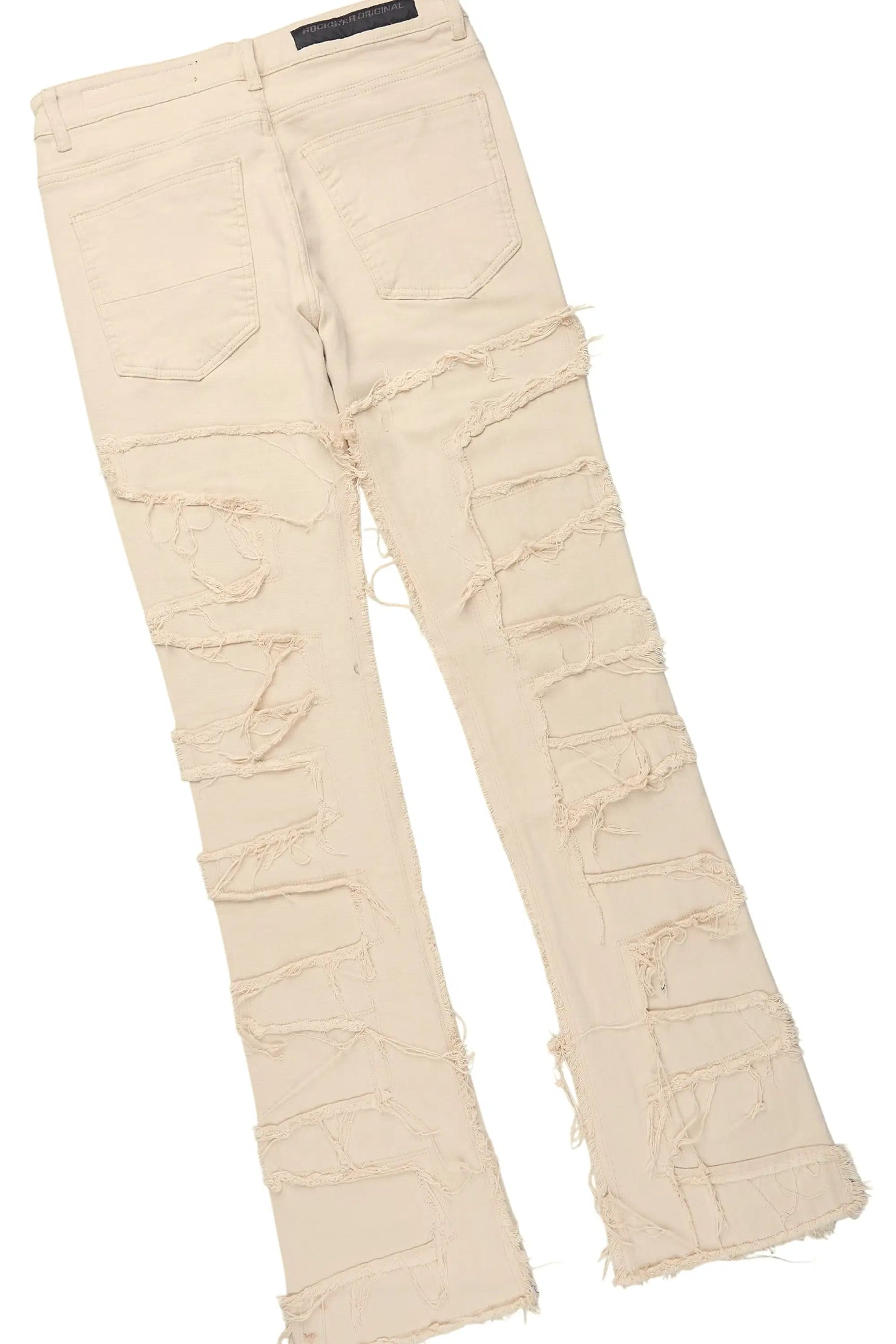 Saxon Beige/Beige Hoodie/Stacked Flare Jean Set