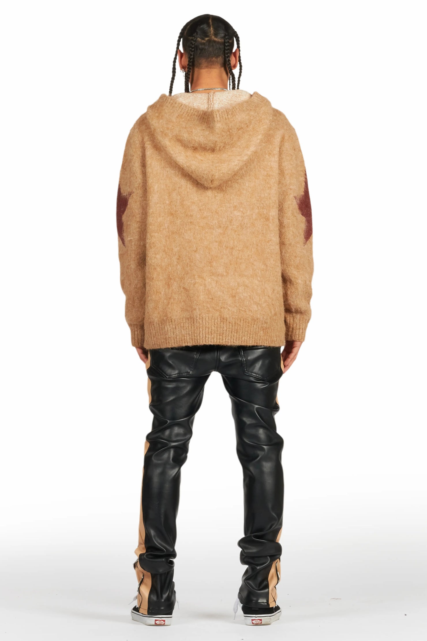 Play Boy Black/Beige Skinny Faux Leather Fit Jean