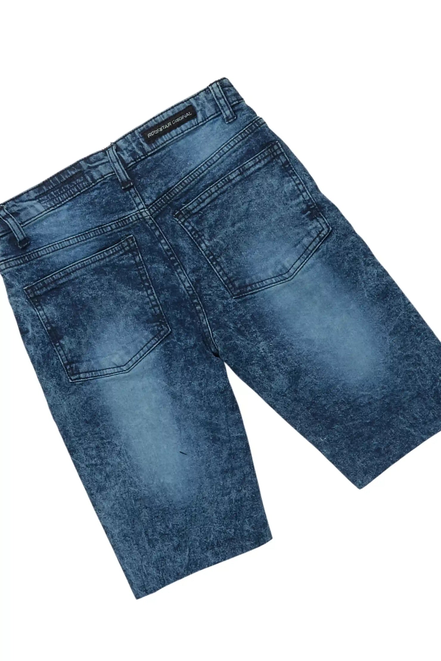 Girls Kammy White/Blue T-Shirt/Denim Short Set