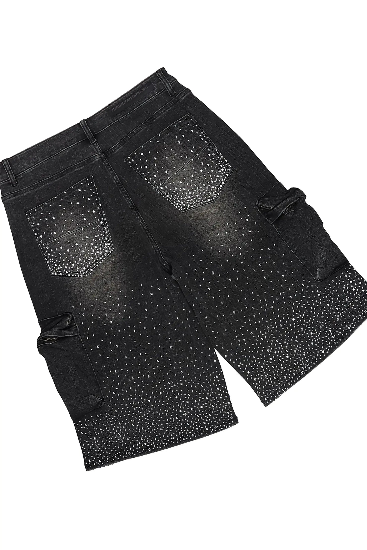 Keoni White Rhinestone T-Shirt Denim Short Set