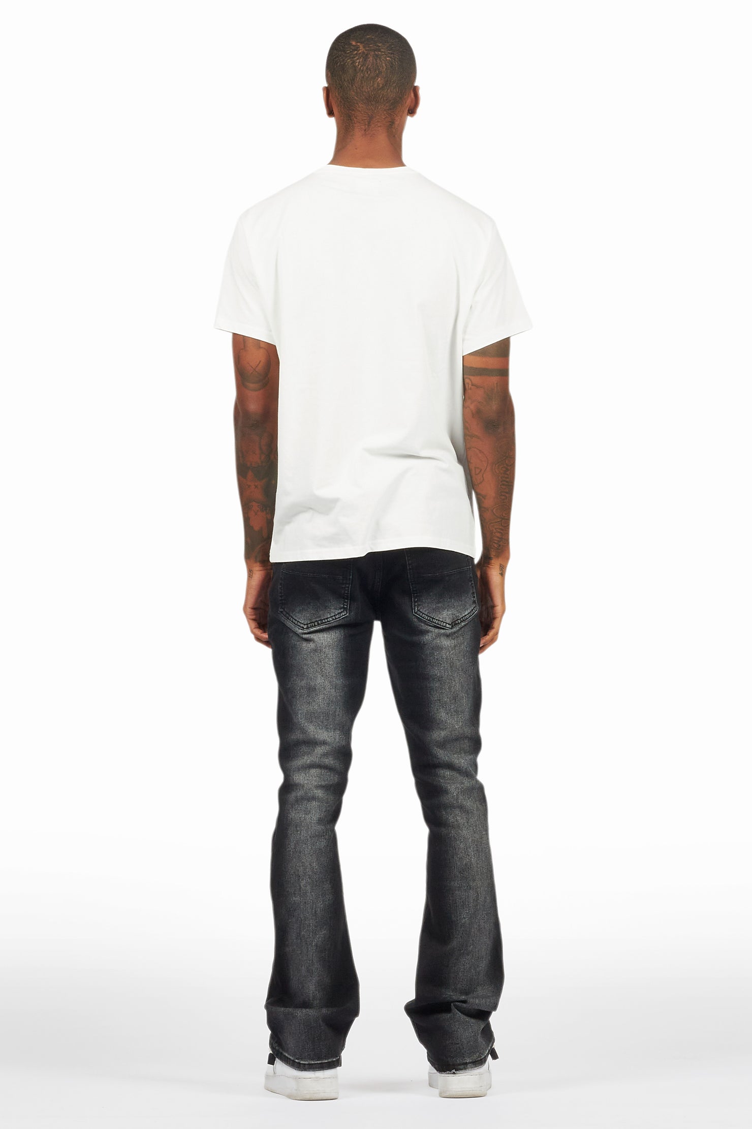 Drick Dark Grey Regular Fit Flare Jean