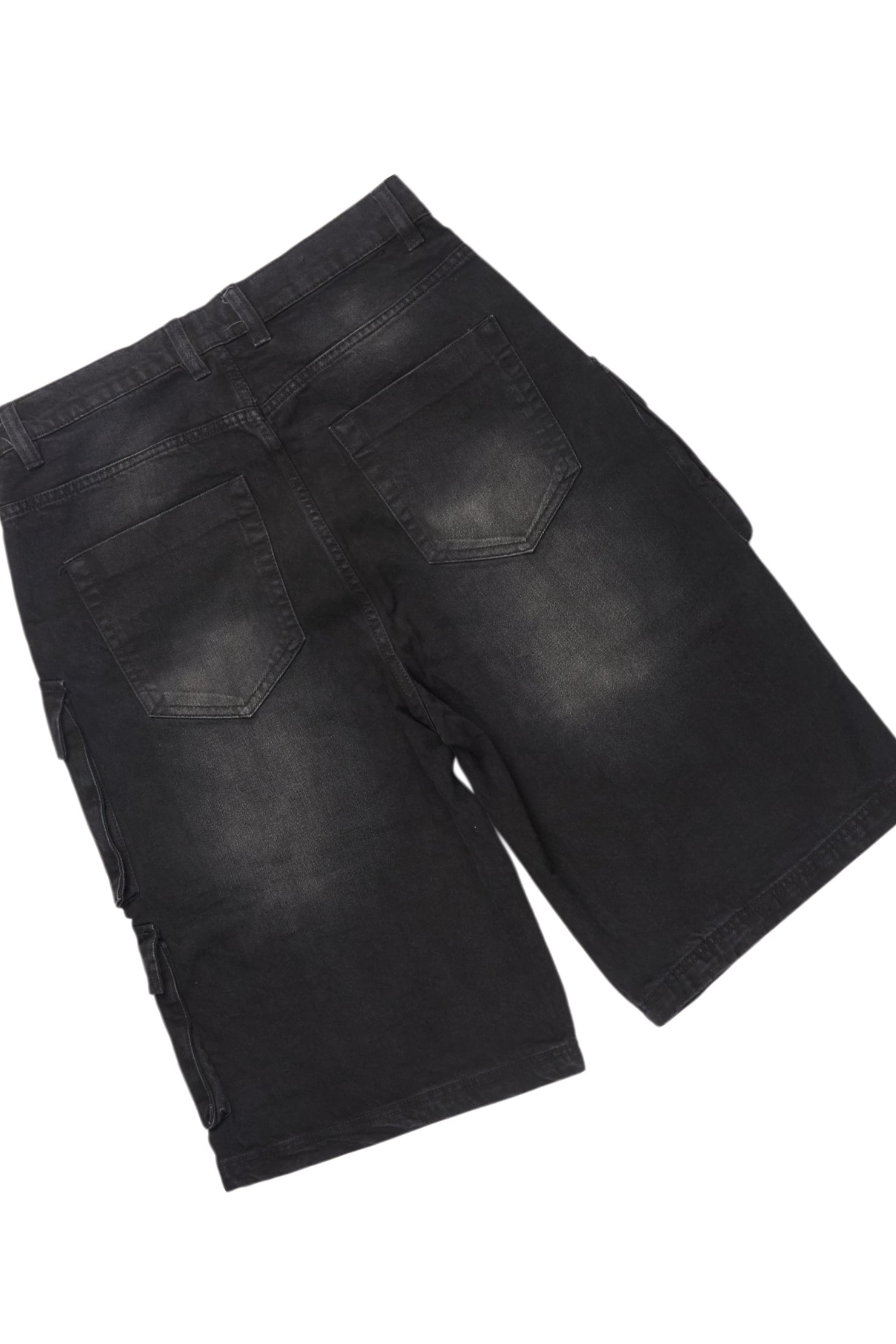 Beno Black Muscle Tee/Denim Jort Set