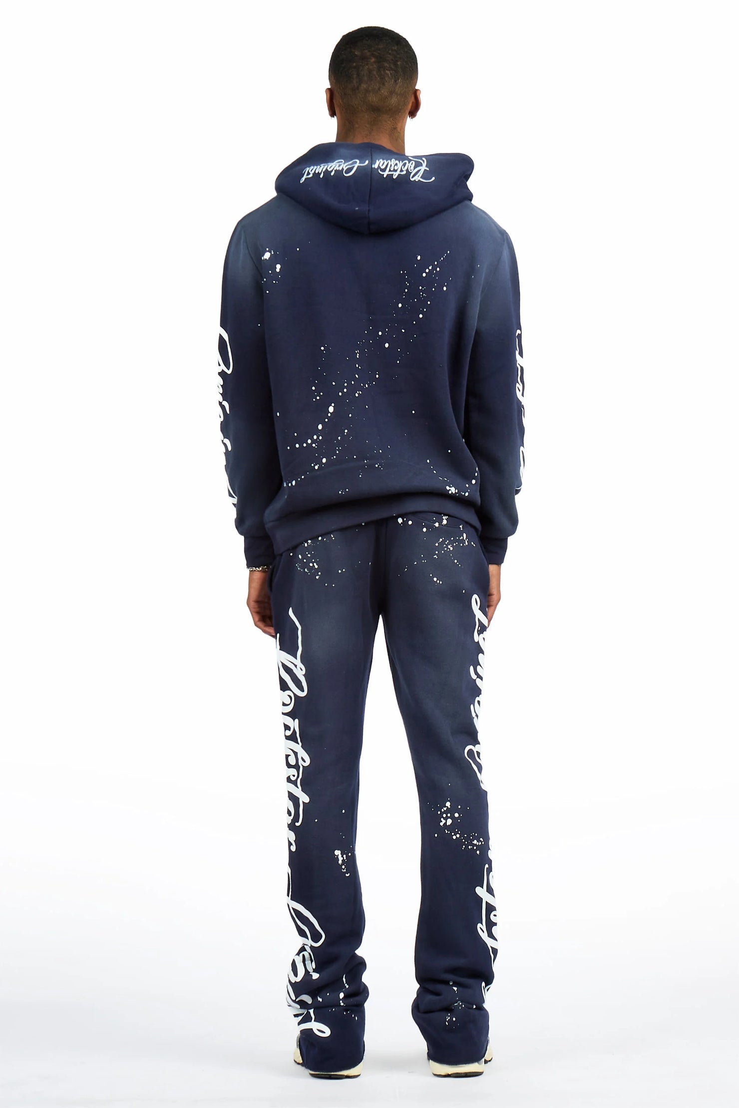 Hanif 3.0  Vintage Navy Hoodie/Stacked Pant Track Set