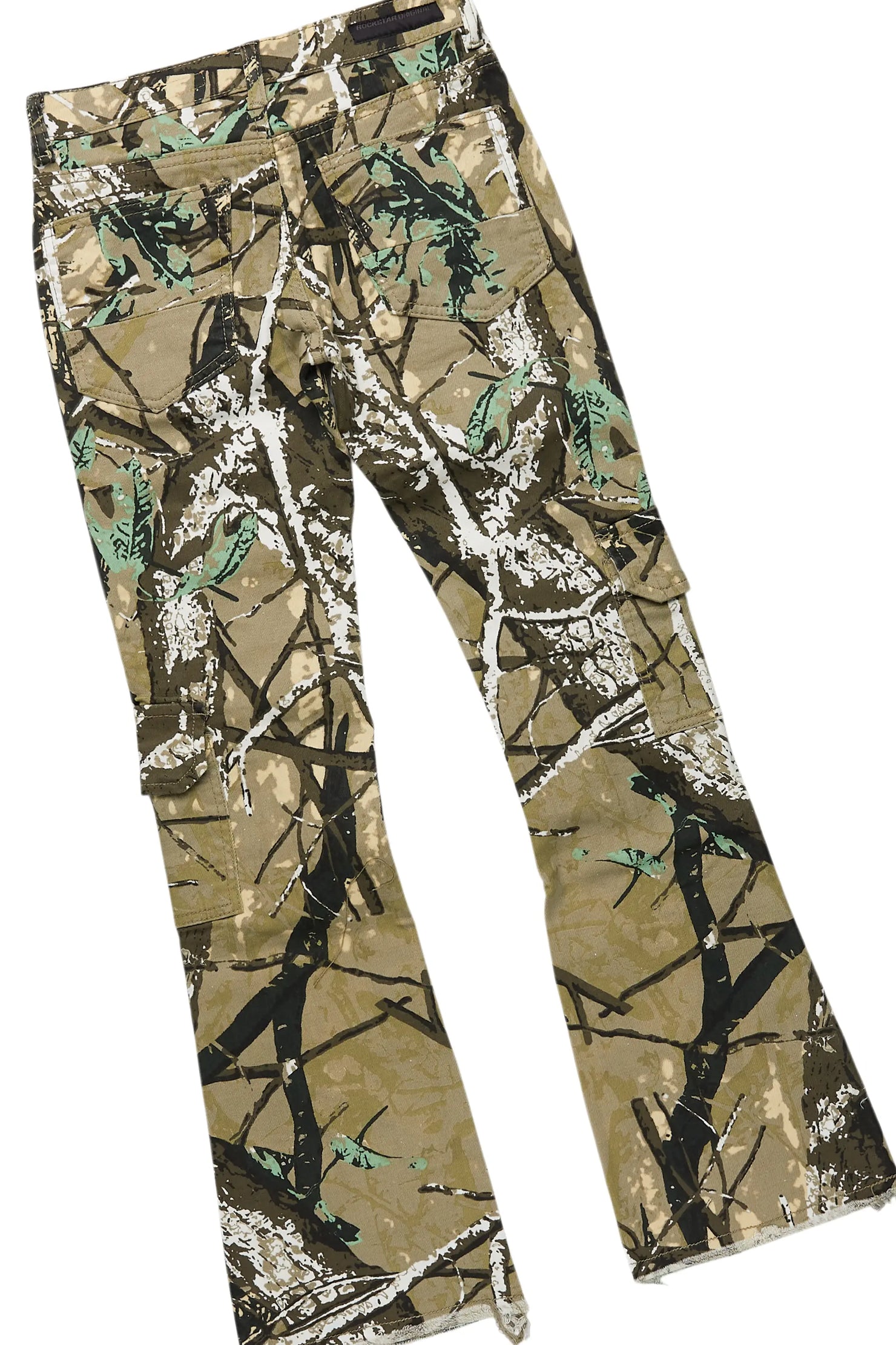 Boys Thierry White/Camo T-Shirt/Stacked Flare Jean Set