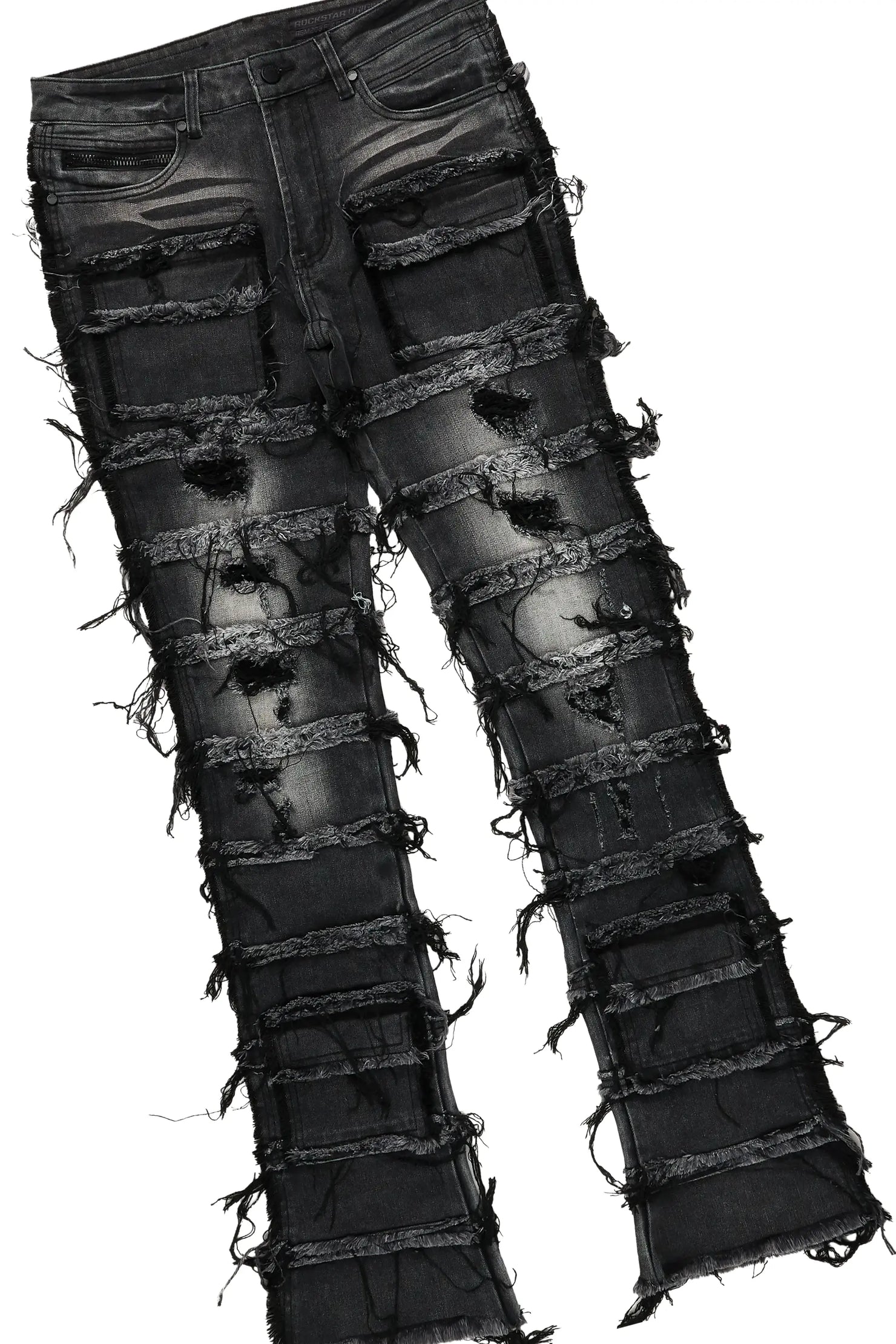 Deathrown Black T-Shirt & Josie Stacked Flare Jean