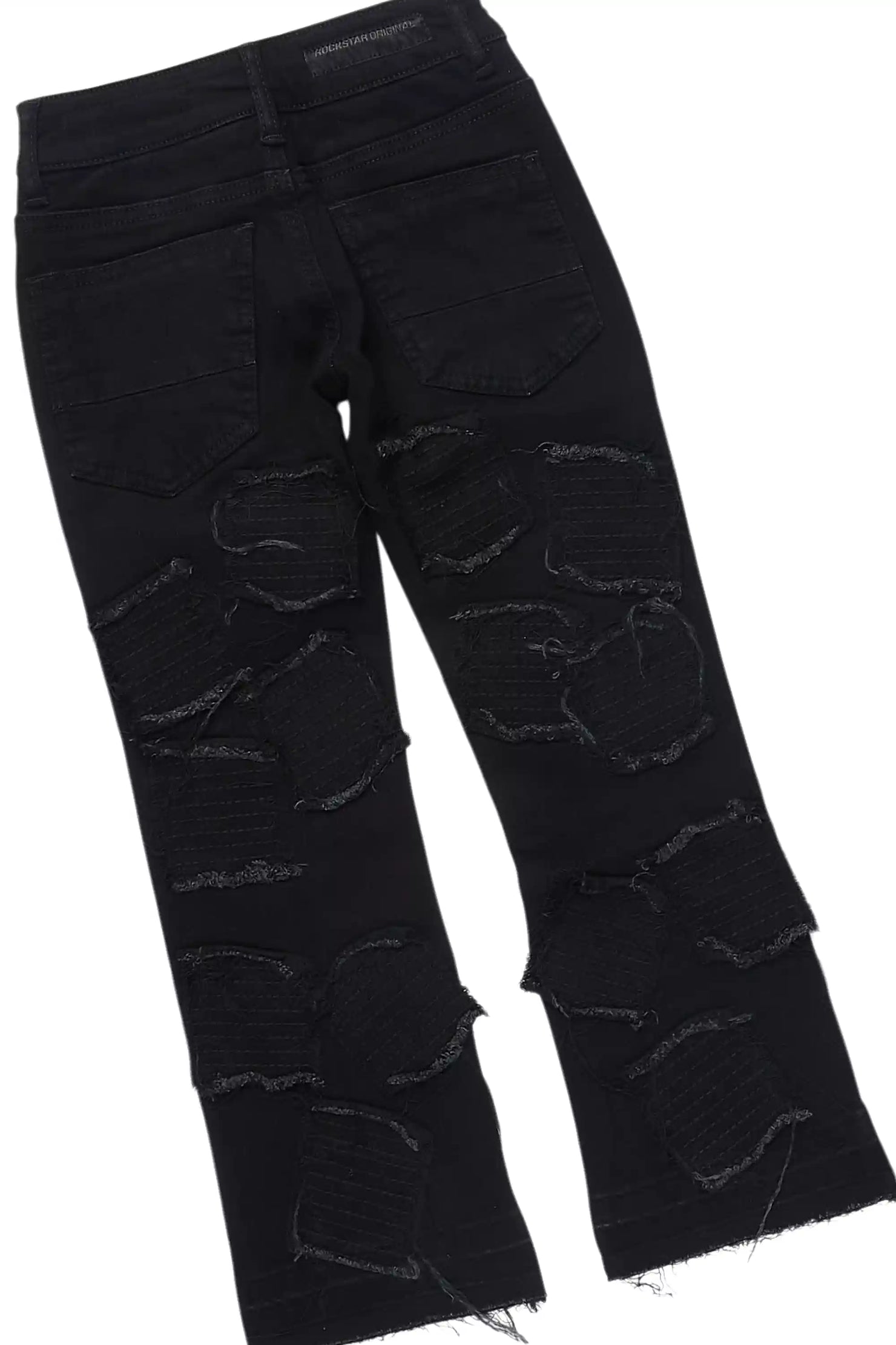 Boys Faxon Purple Hoodie/Stacked Flare Jean Set