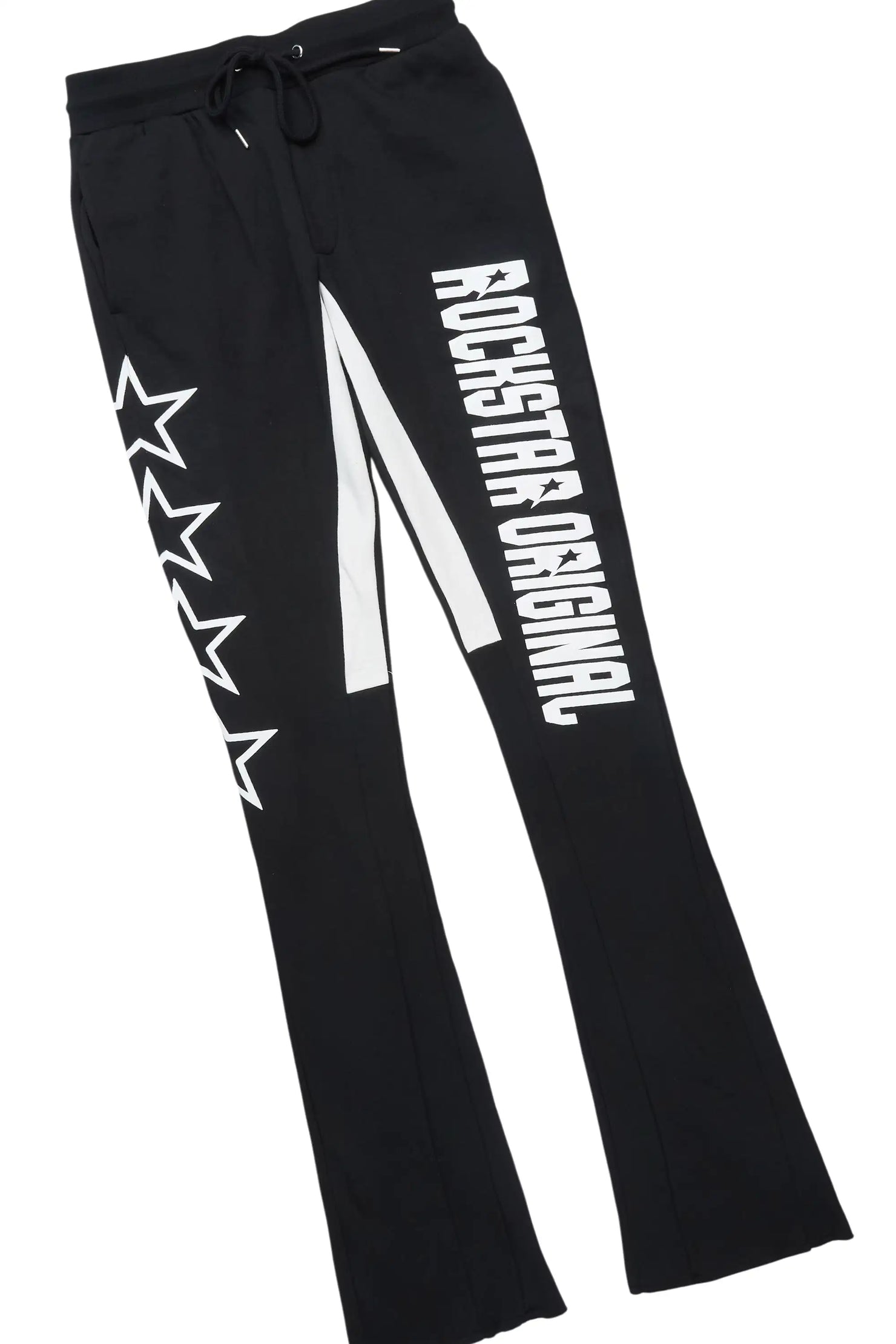 Skender Black/White Hoodie/Stacked Flare Track Set