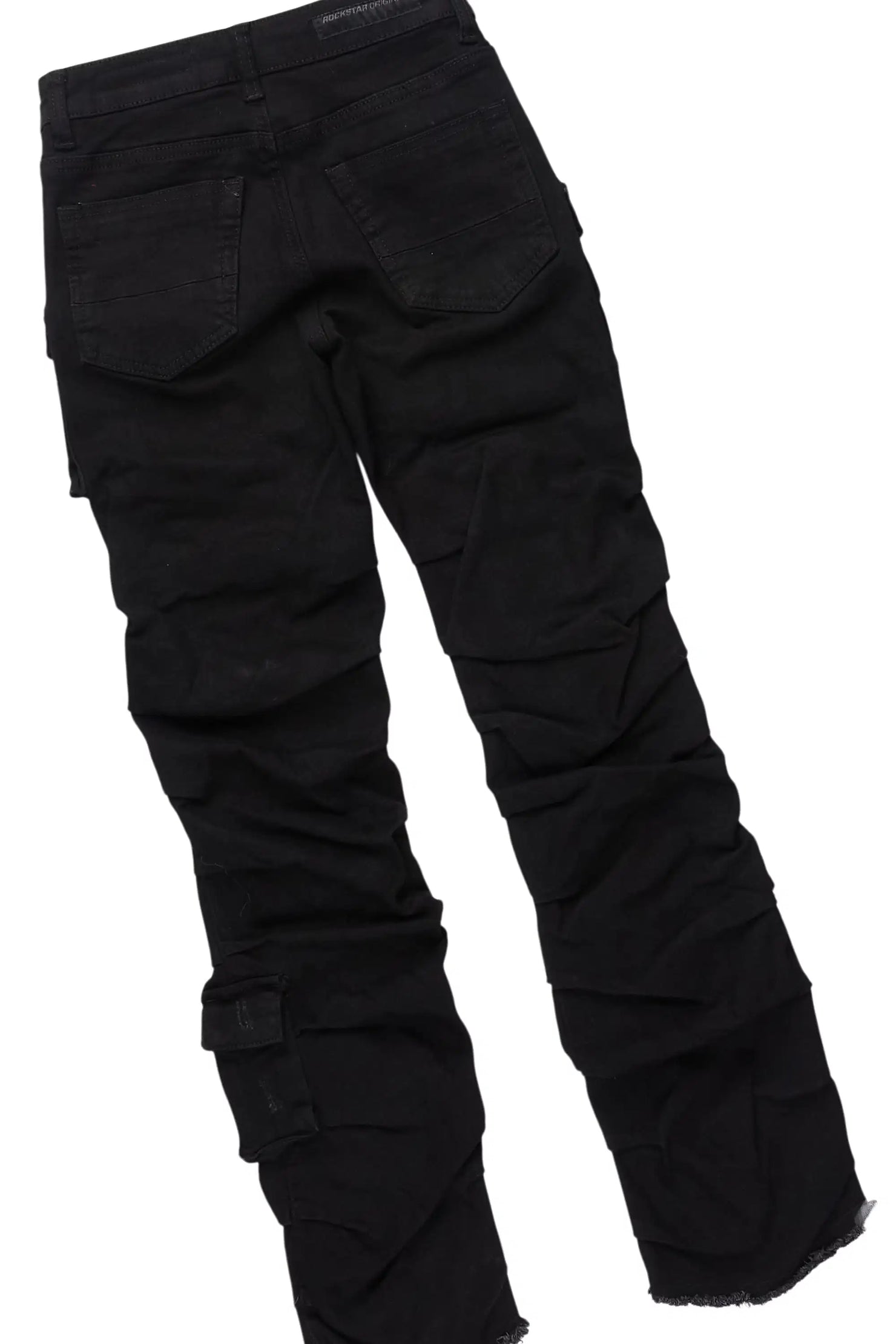 Boys States Black Hoodie/Stacked Jean Set