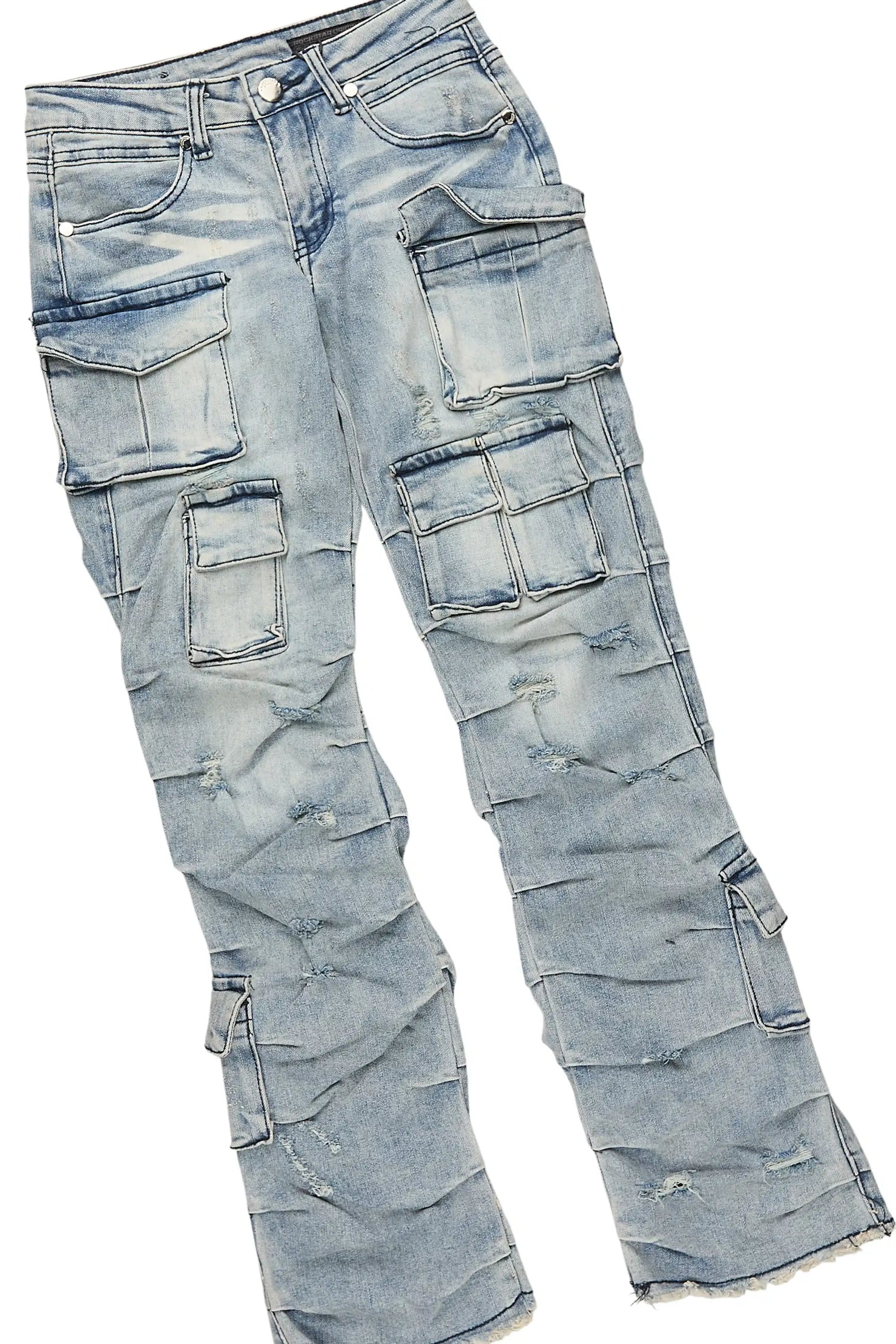 Boys Roeland Royal Hoodie & Gentry Blue Stacked Jean Set