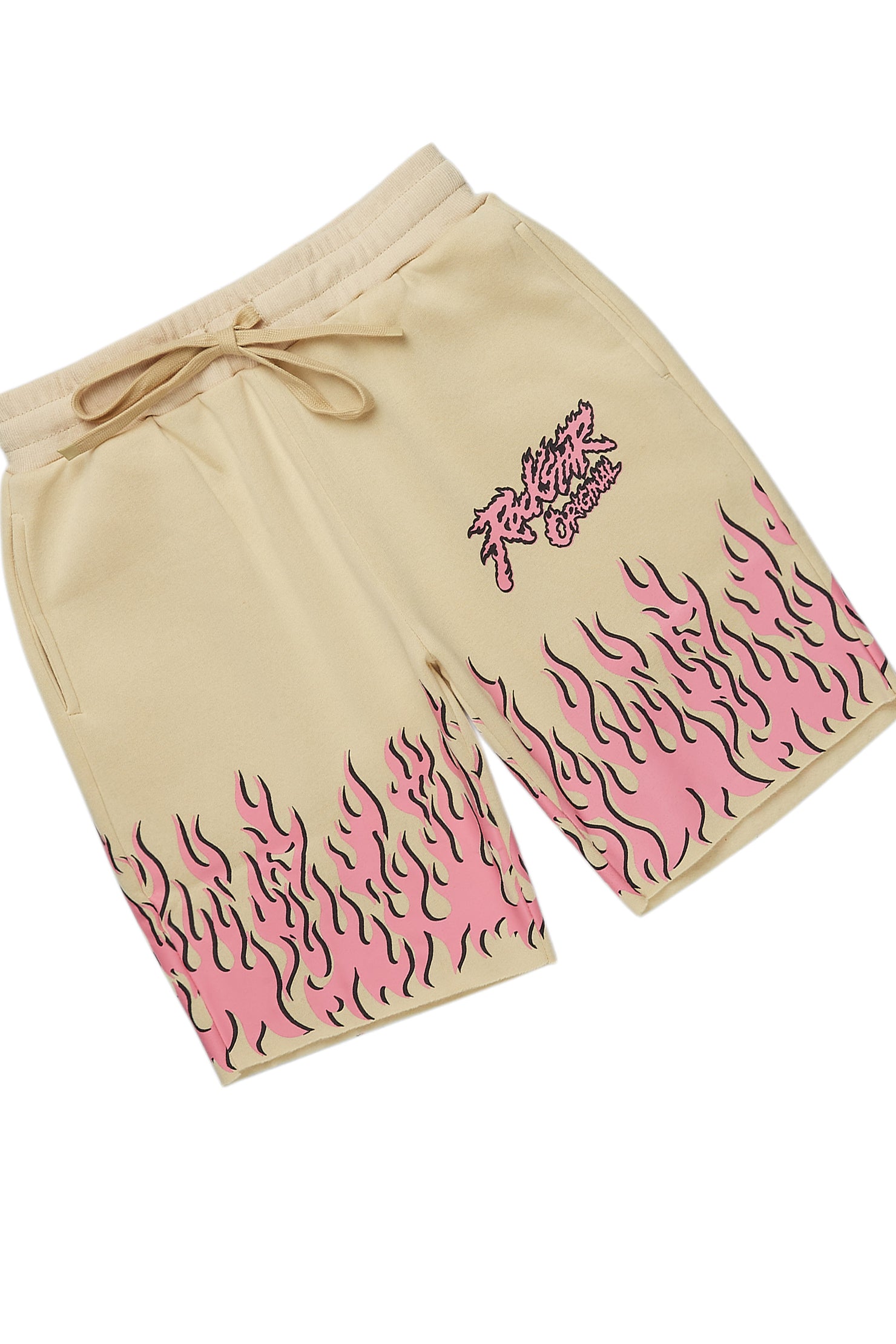 Arais Beige T-Shirt Short Set