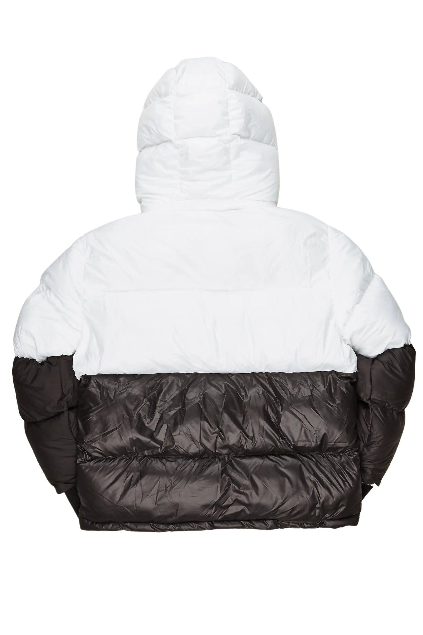 Jennay White/Black Puffer Jacket