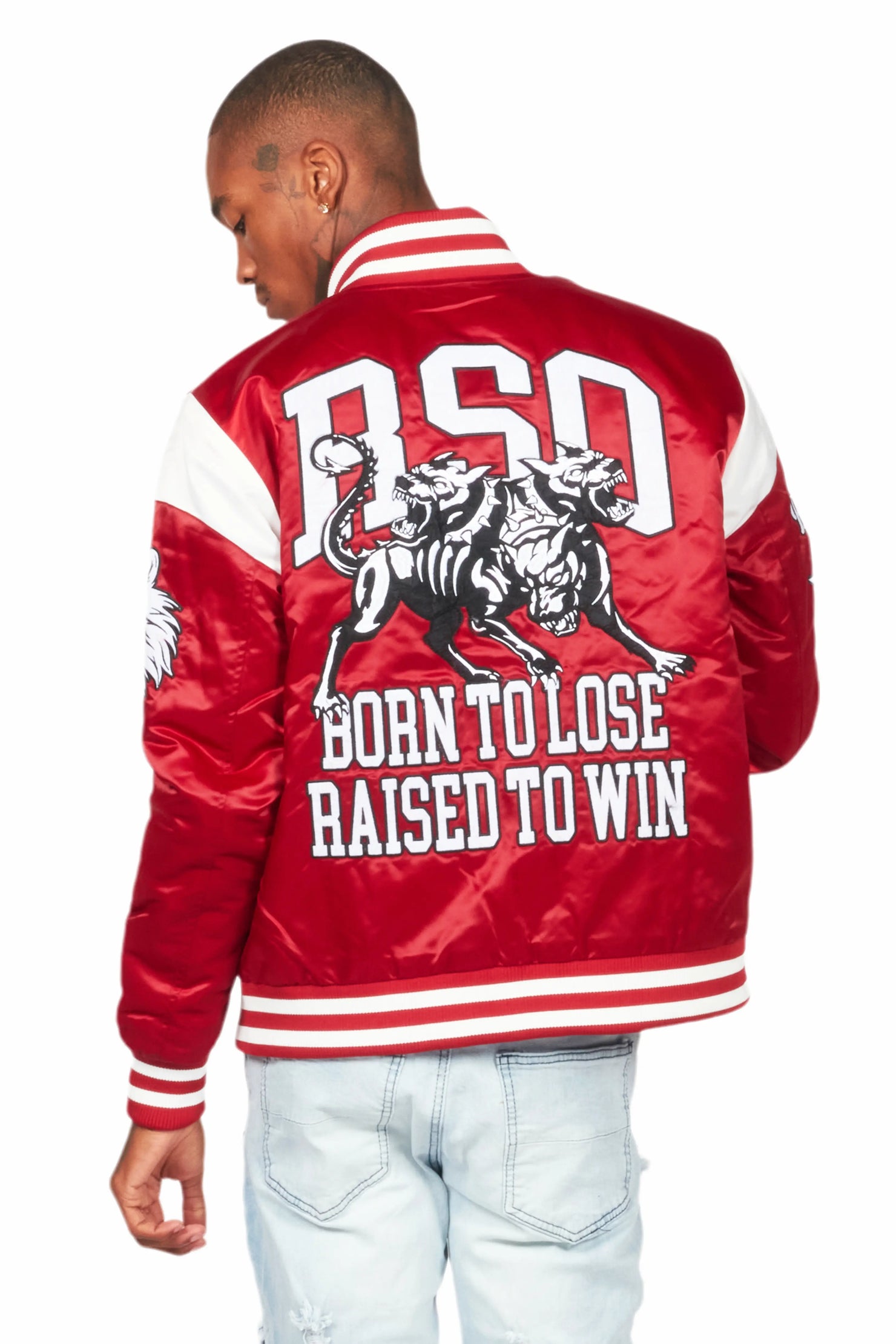 Geir Red Varsity Jacket