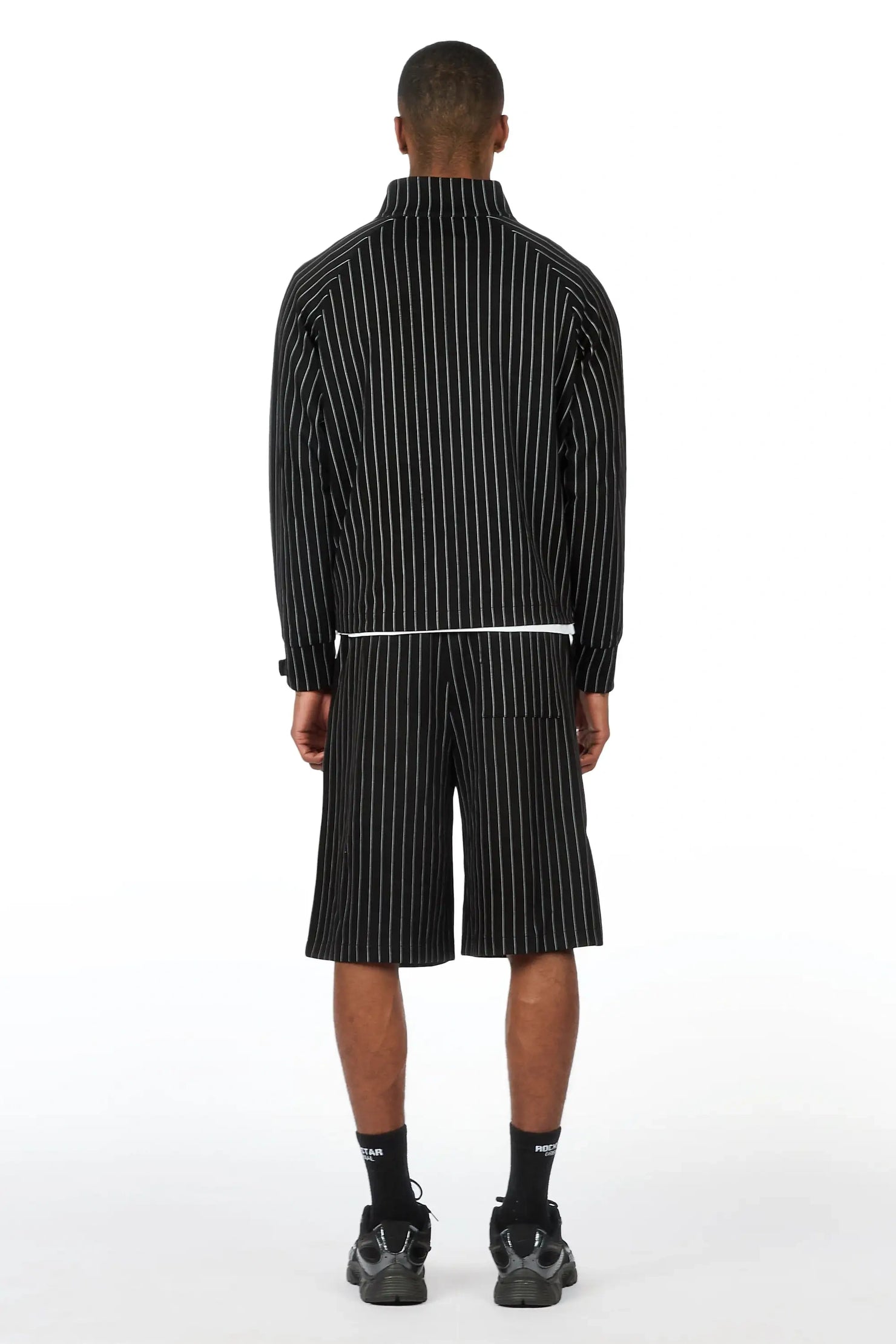 Hernan Black Quarter Zip Raglan Short Set