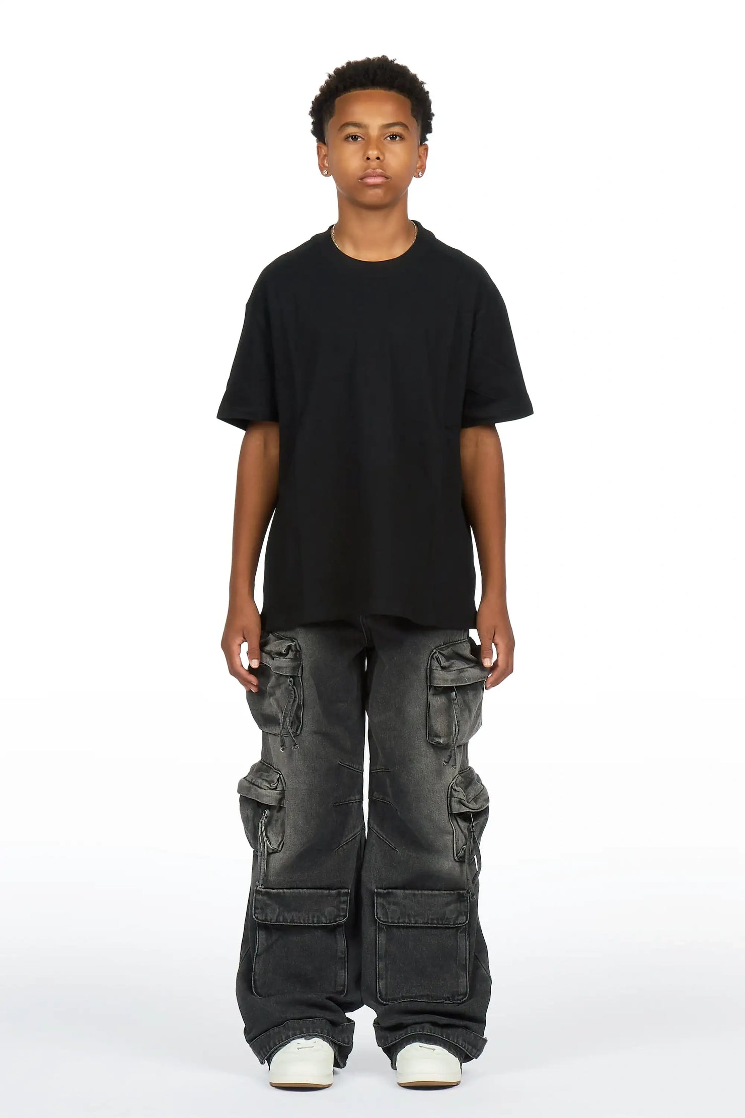 Boys Lenz Black Baggy Fit Jean