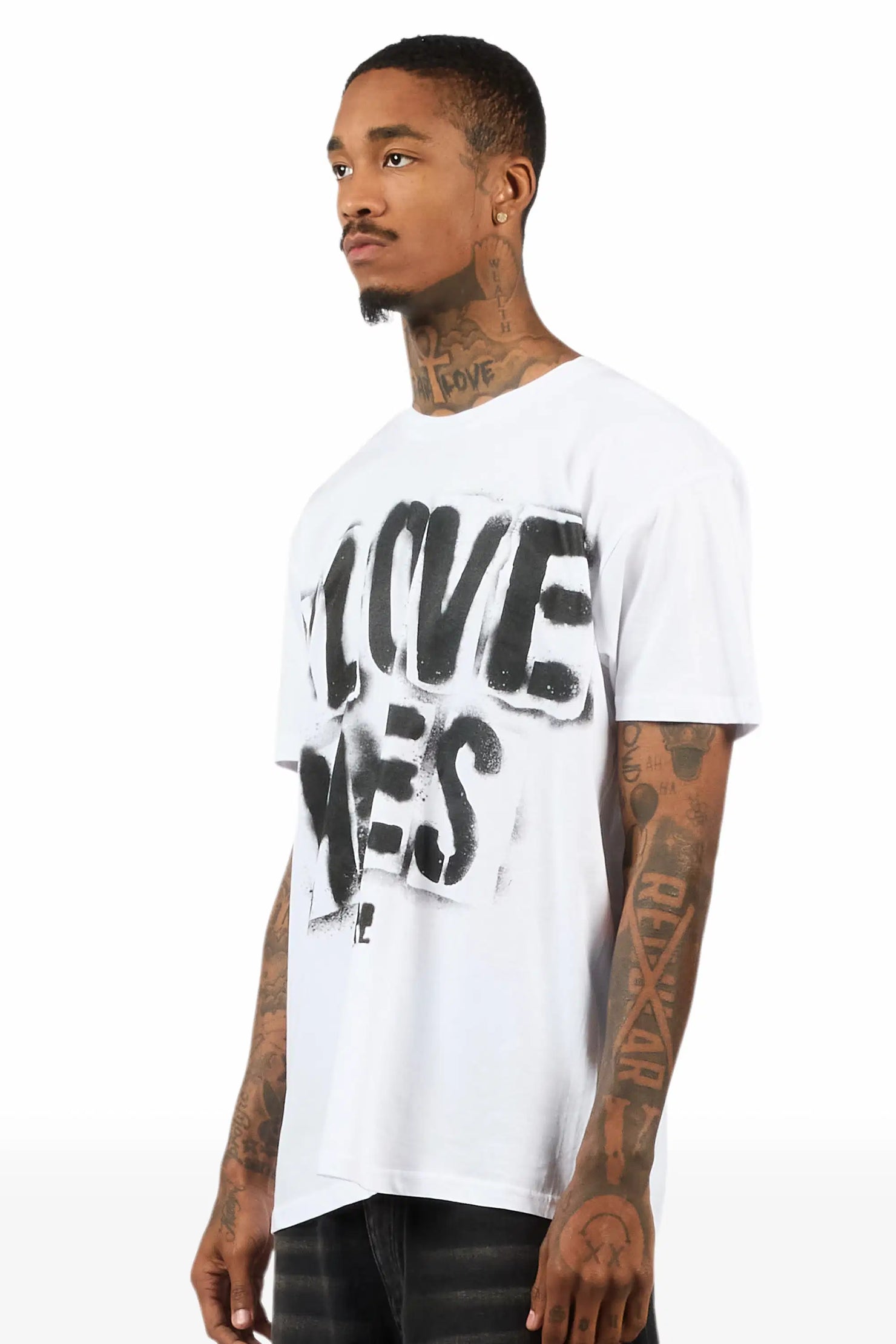 Banyan 2.0 White Oversized Graphic T-Shirt