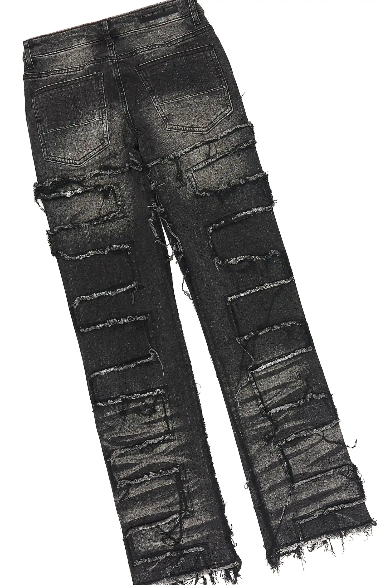 Boys Hercules White/Black Long Sleeve T-Shirt Stacked Jean Set