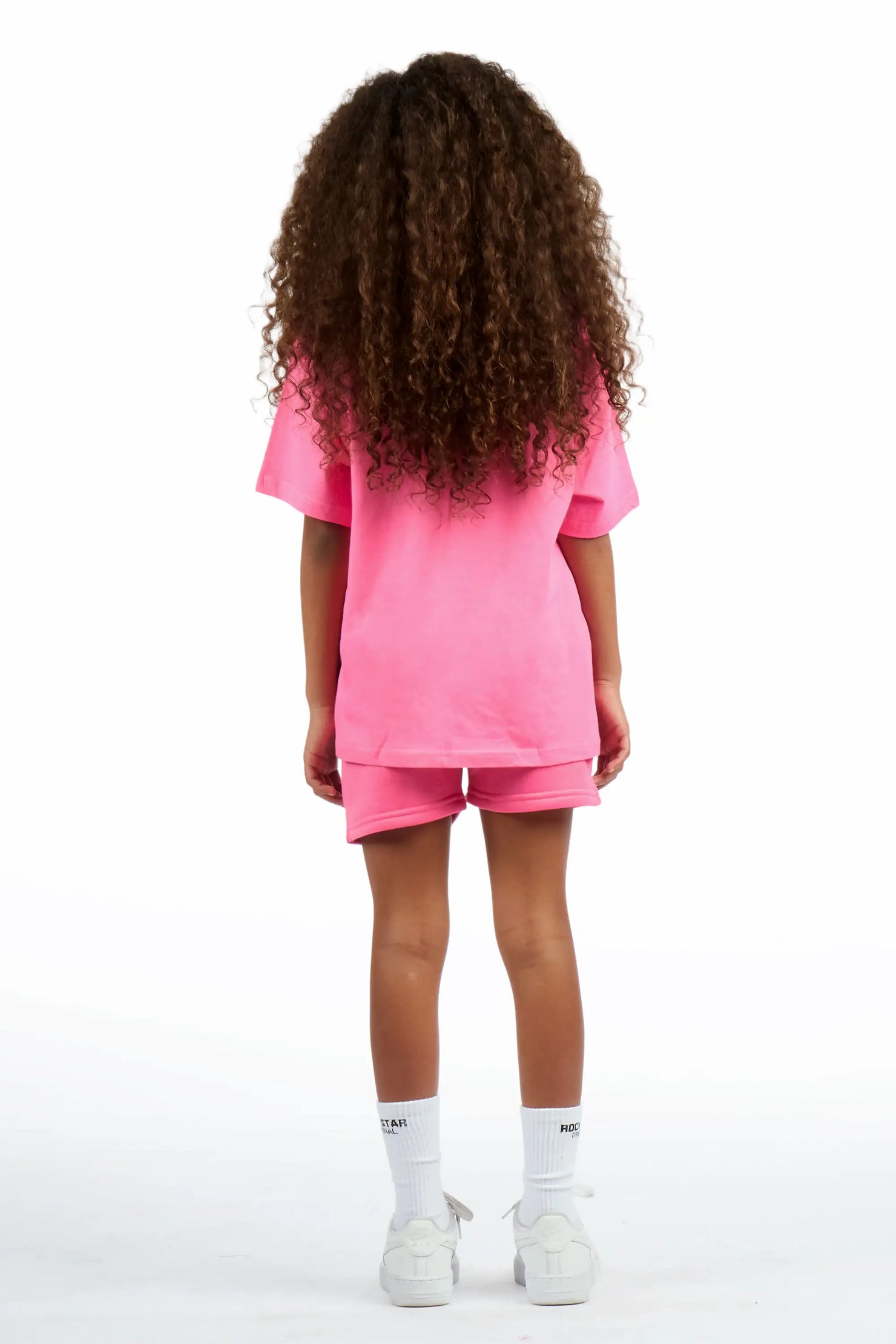 Girls Sabrina Pink/Pink Short Set