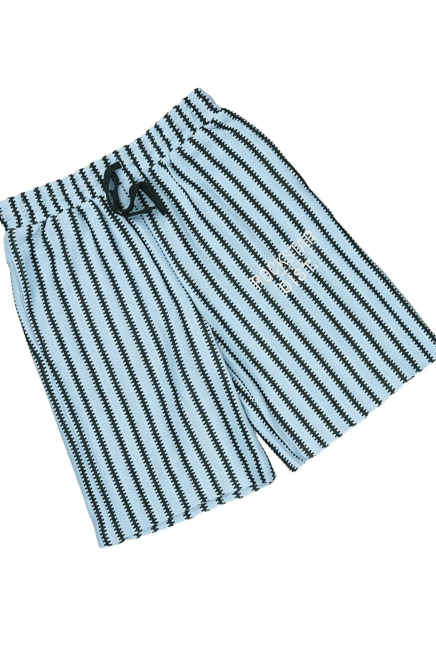 Boys Gerald Black/Light Blue Button Down Shirt/Short Set