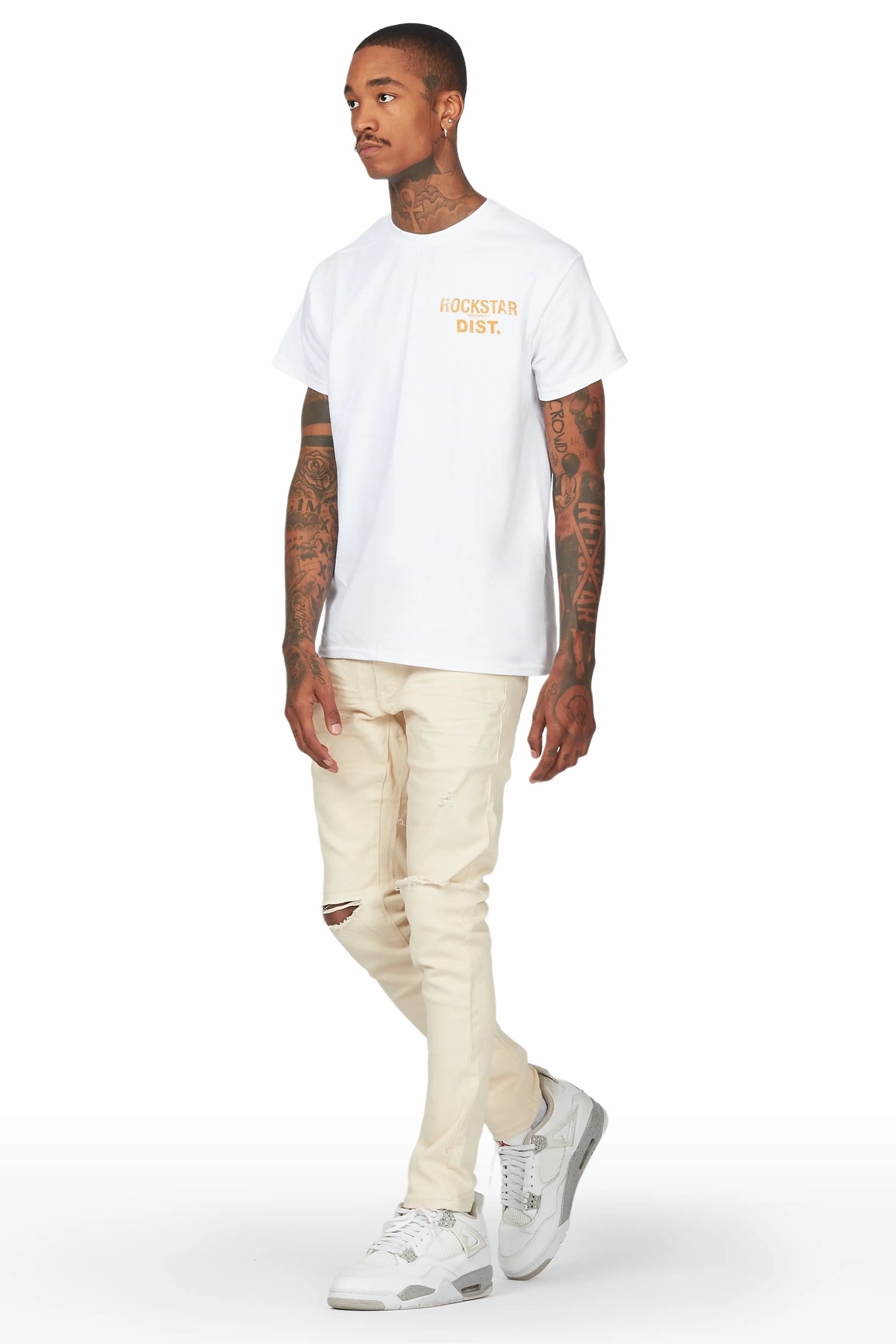 Lake White/Beige T-Shirt/Slim Fit Jean Bundle