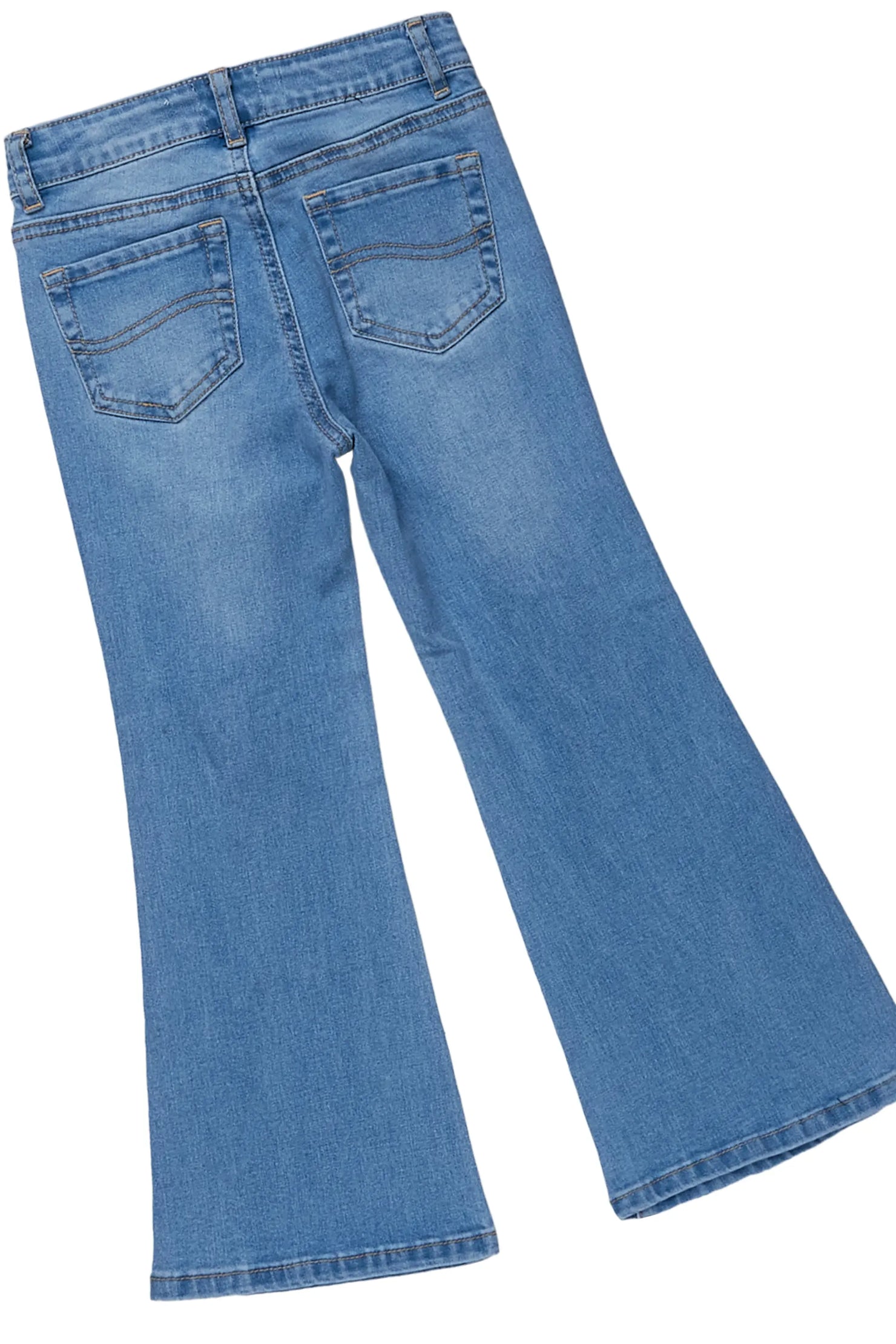 Girls Danna White T-Shirt Flare Jean Set