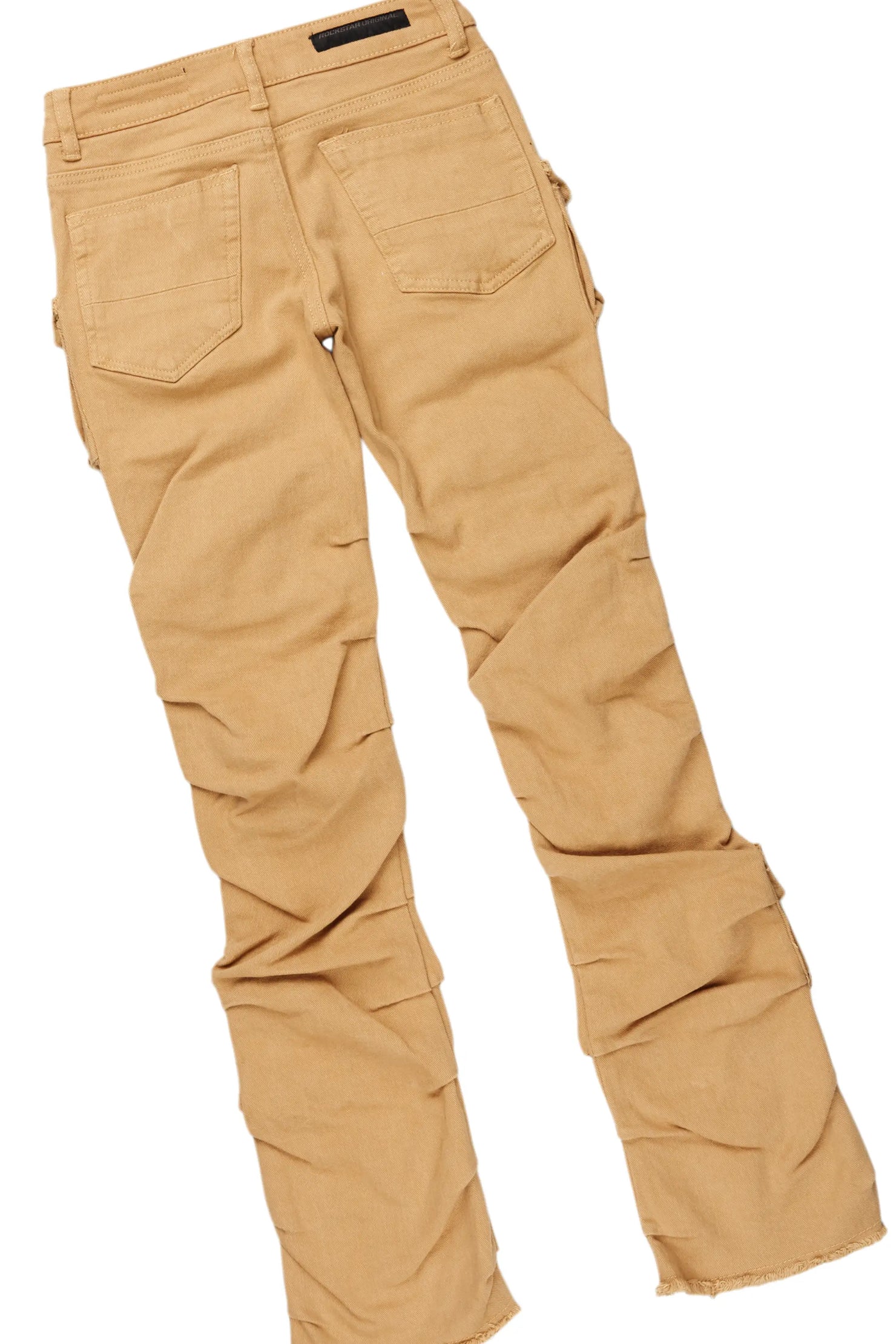 Boys Luxton Vintage Beige Hoodie/Stack Flare Jean Set