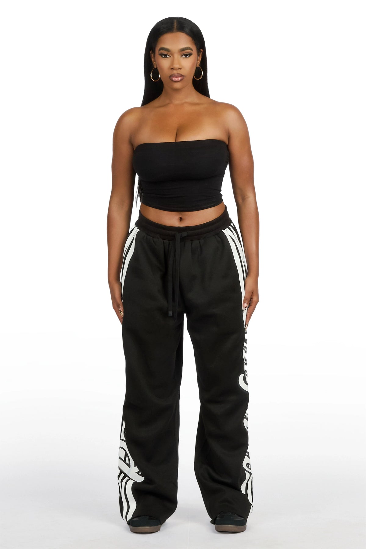 Trinnity Black Baggy Track Pant