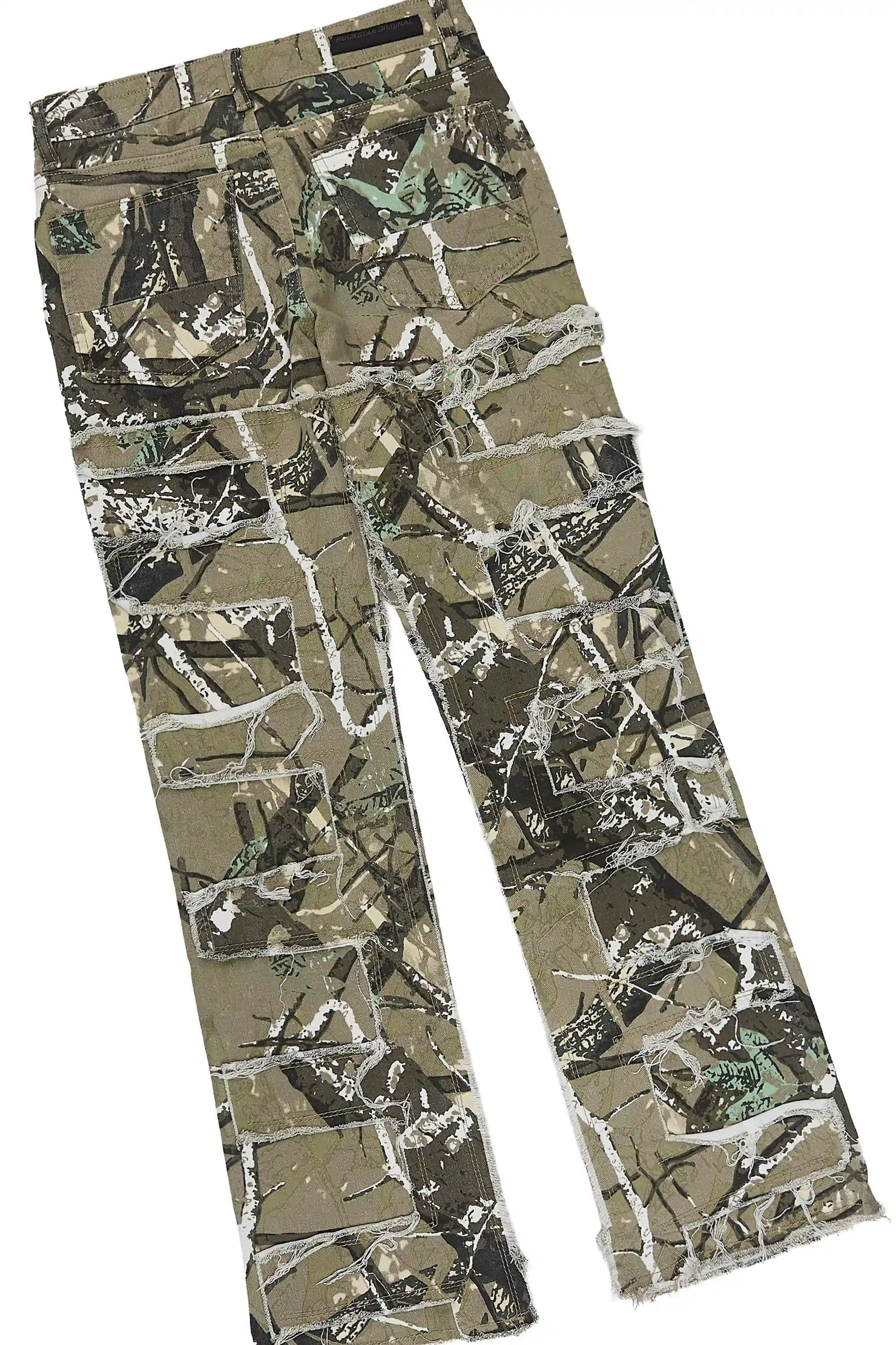 Boys Brayzo 2.0 Black/Camo T-Shirt Stacked Jean Set