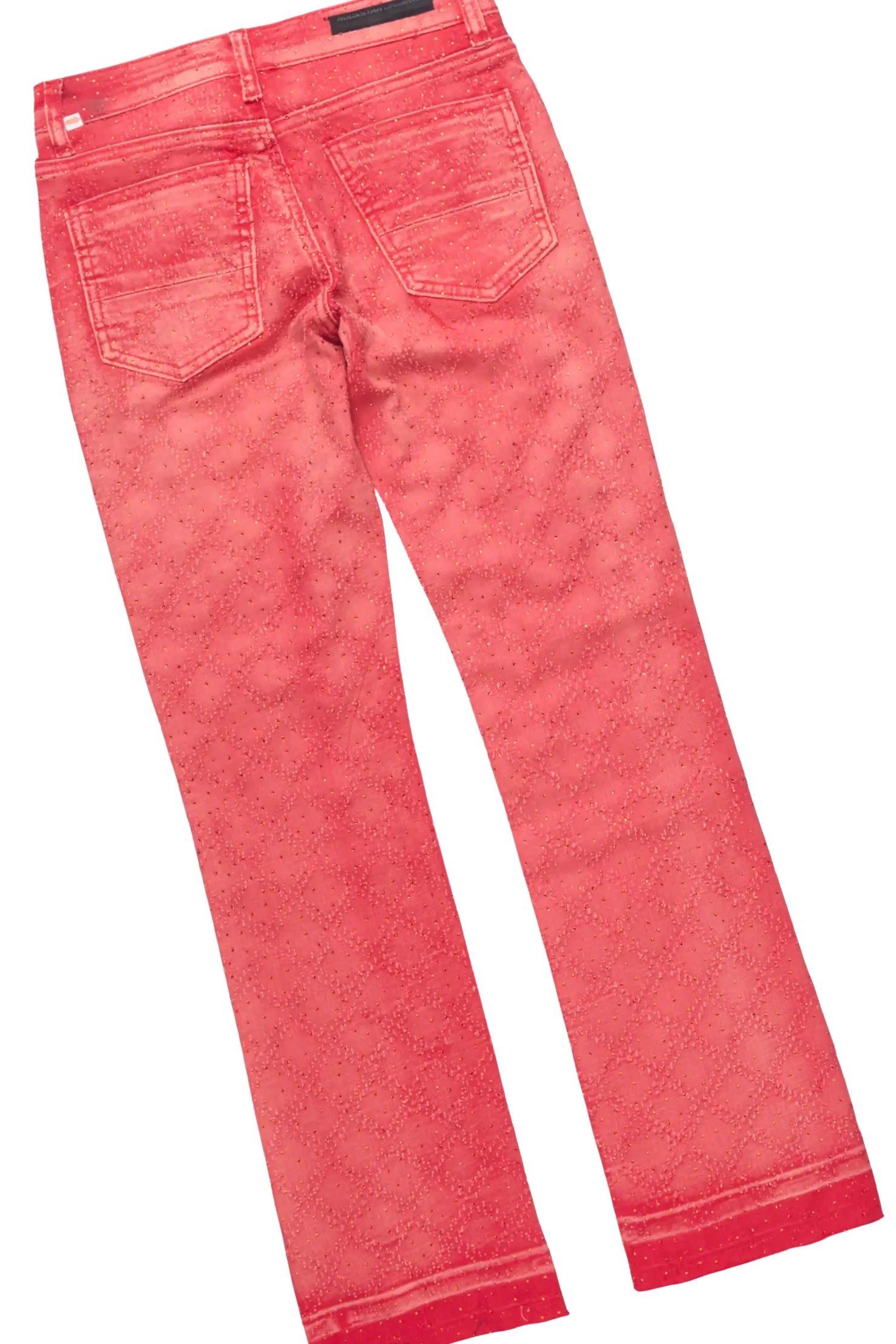 Girls Dezz Black/Red T-Shirt Rhinestone Jean Set