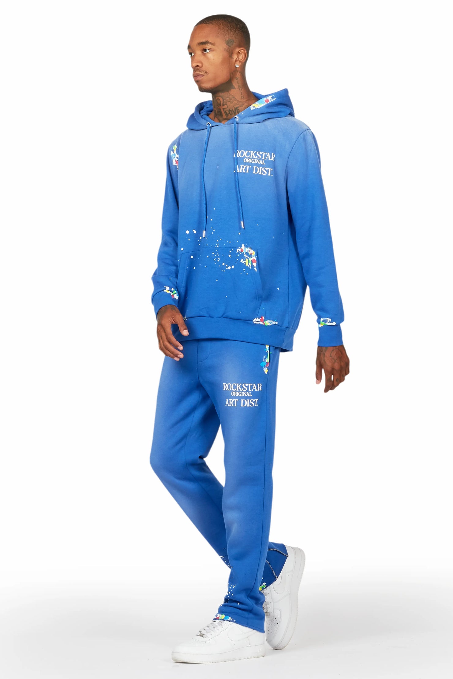 Rockstar Art Dist. Royal Graphic Hoodie Track Set
