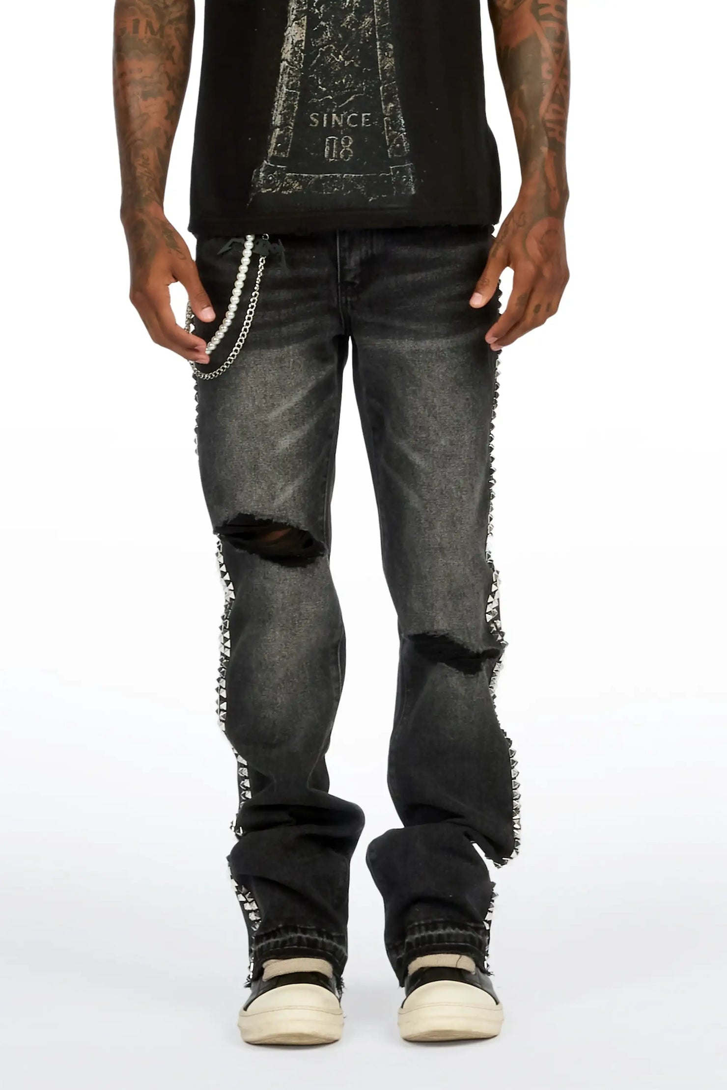 Tyce Black Pearl Stacked Fit Jean