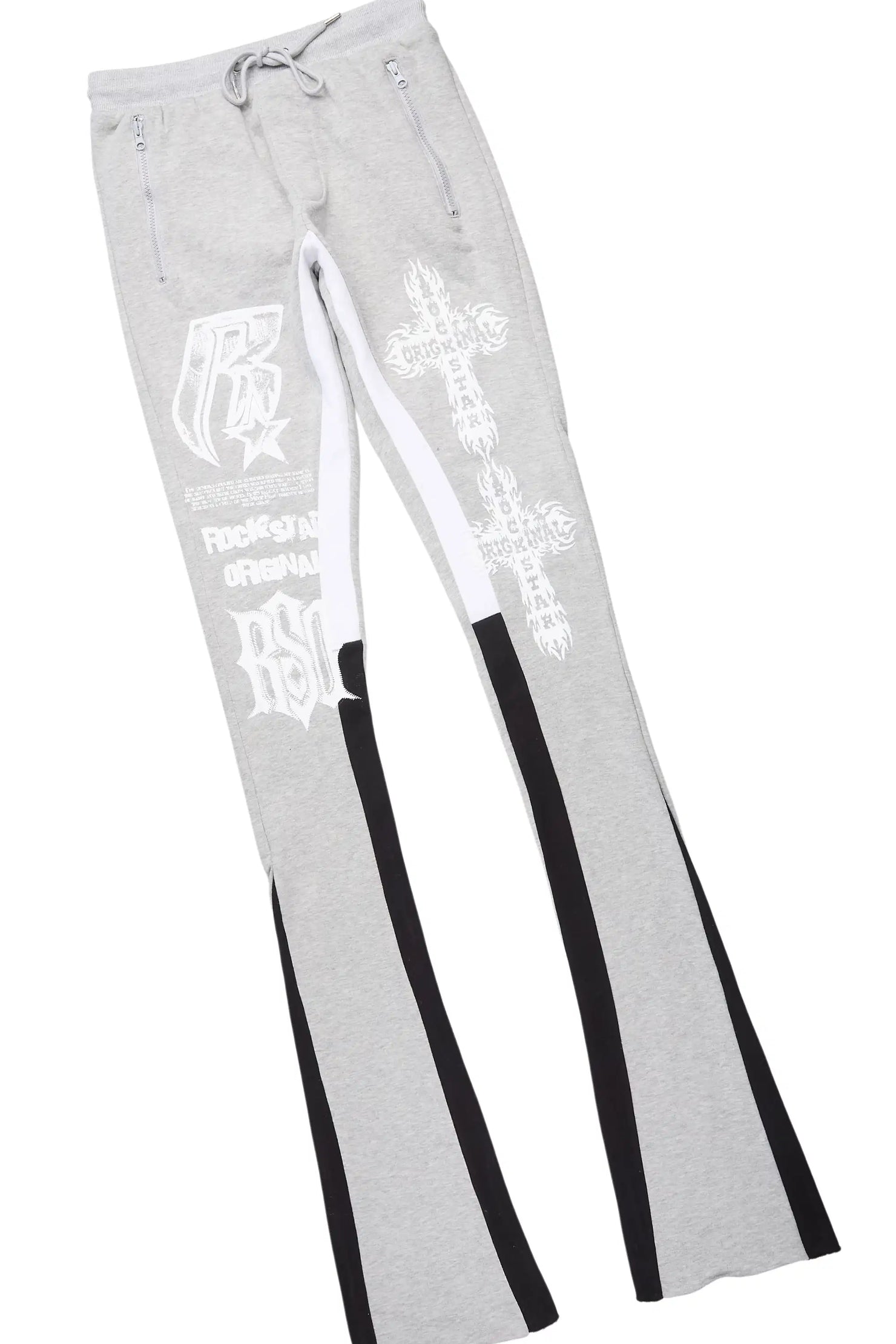 Raxil Heather Grey/Black Hoodie/Super Stacked Track Set