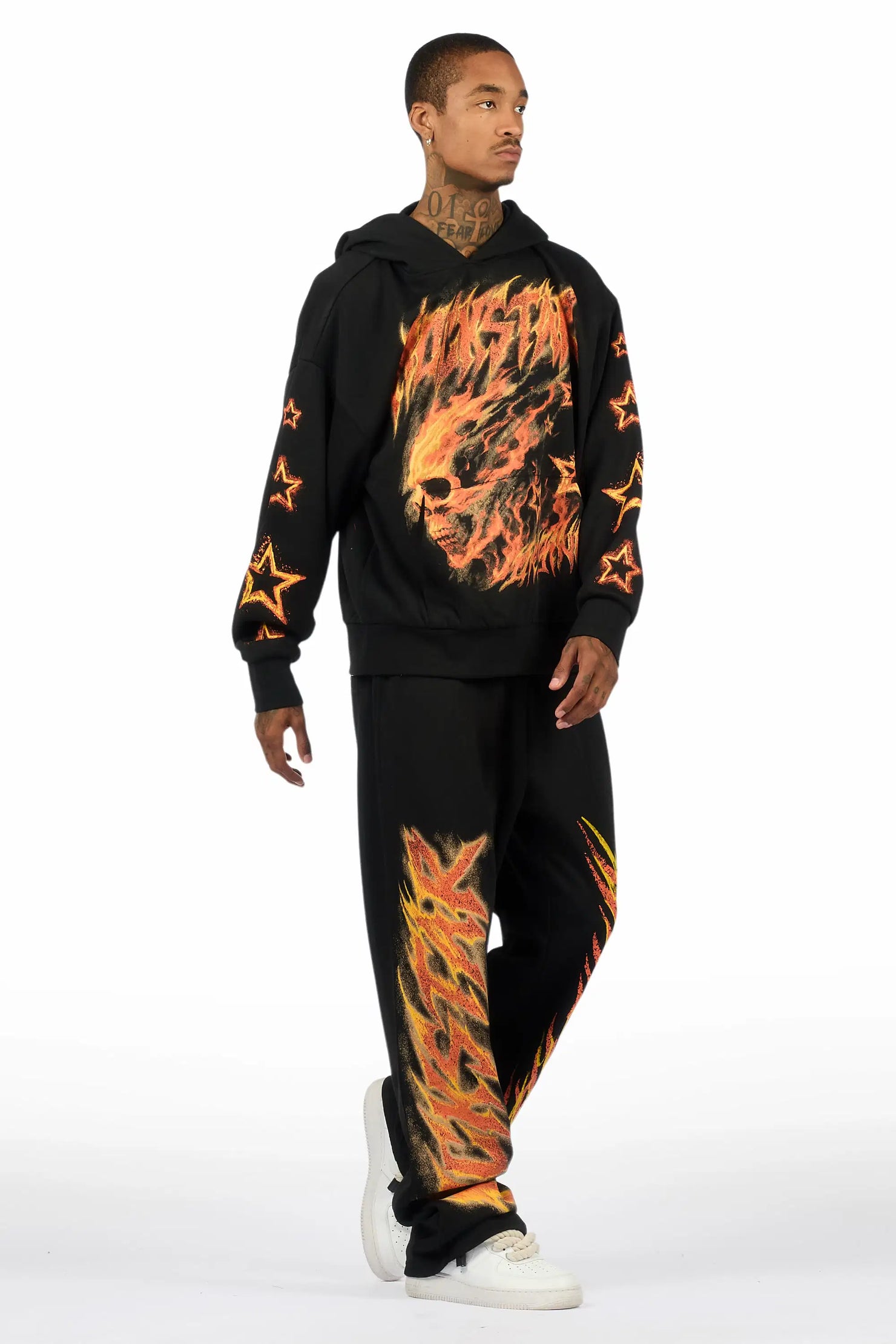 Jantra Black Hoodie/Baggy Pant Track Set