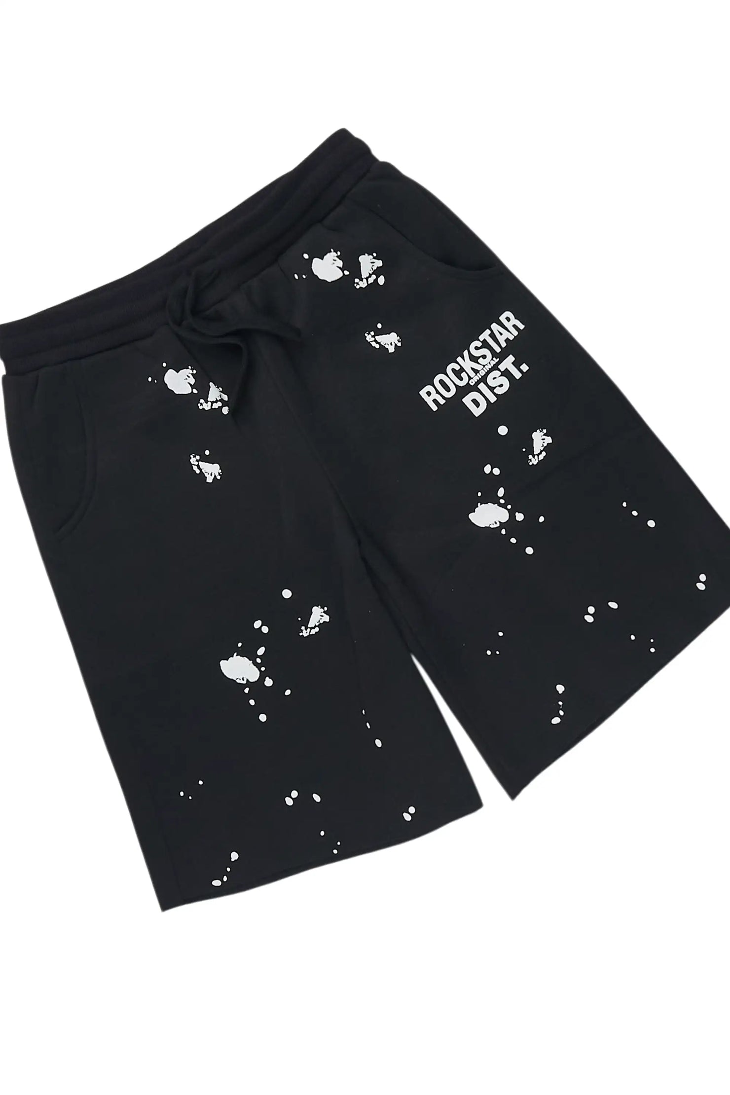 Boys Raffer Black Hoodie Short Set