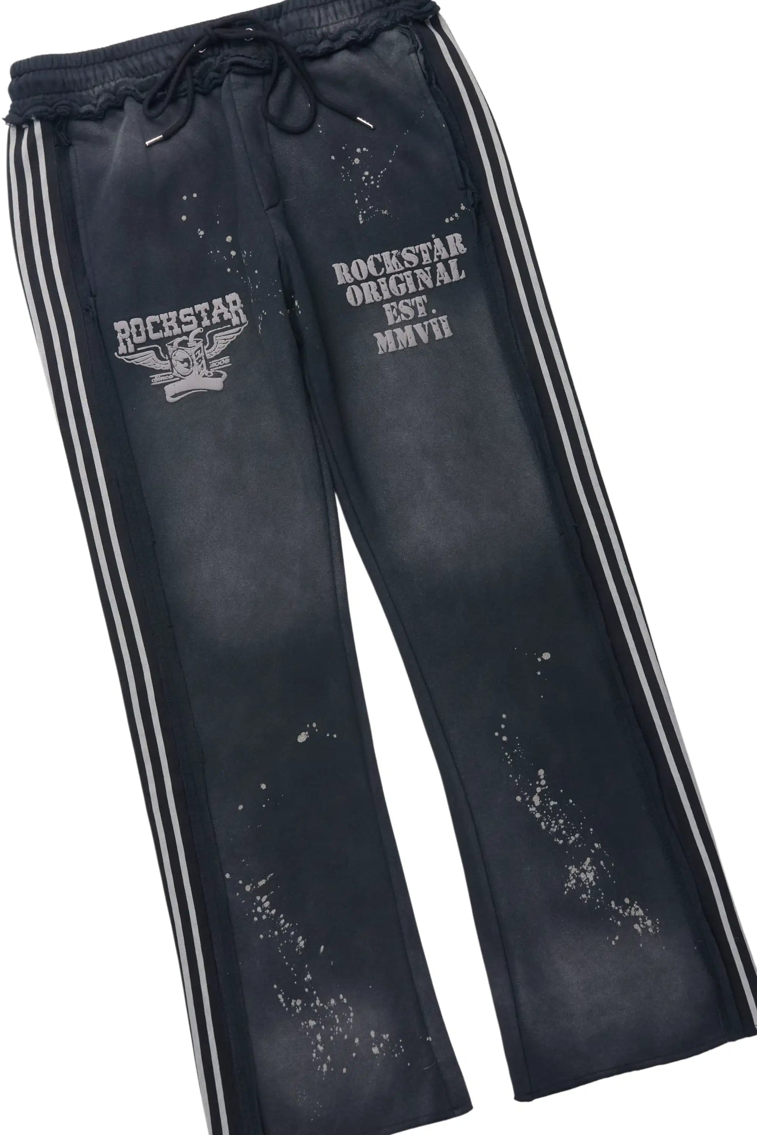 Manier Vintage Black Hoodie/Straight Pant Track Set