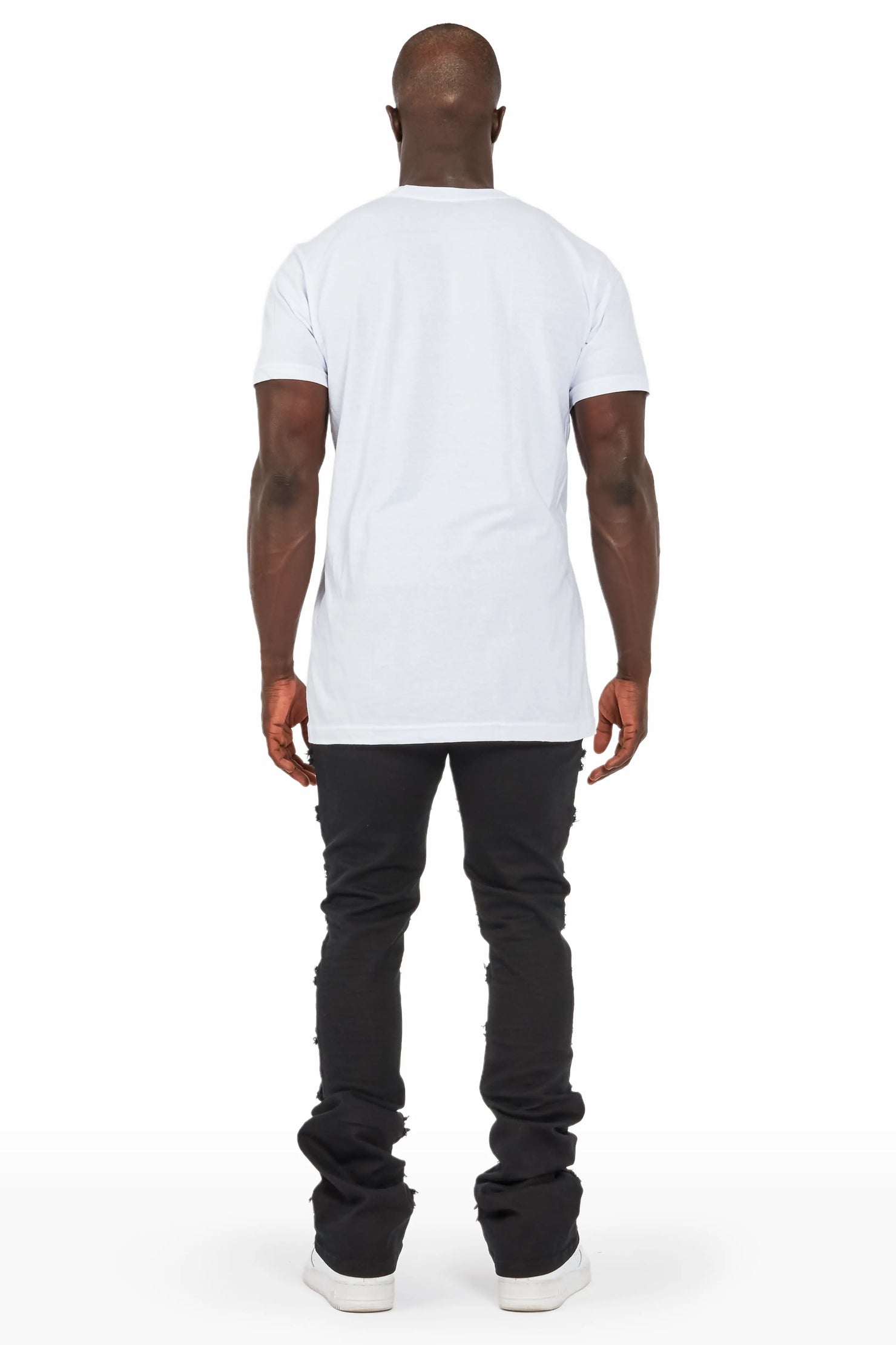 Niklaus Jet Black Stacked FLare Jean