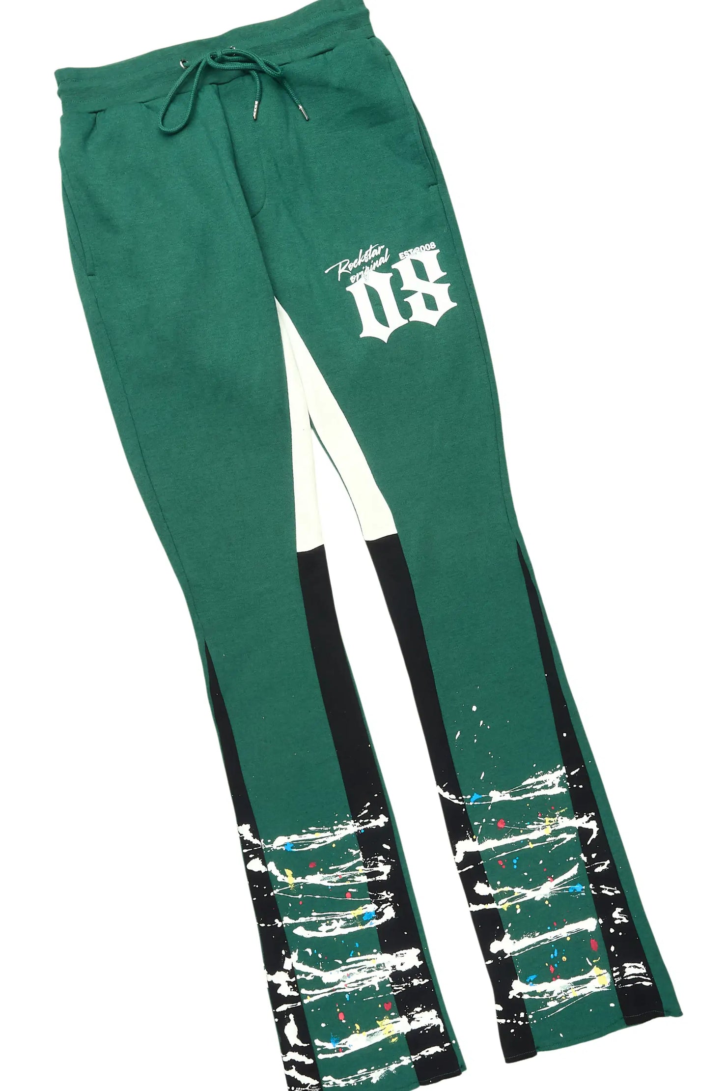 Horia Hunter Green/Multi Hoodie/Stacked Flare Track Set