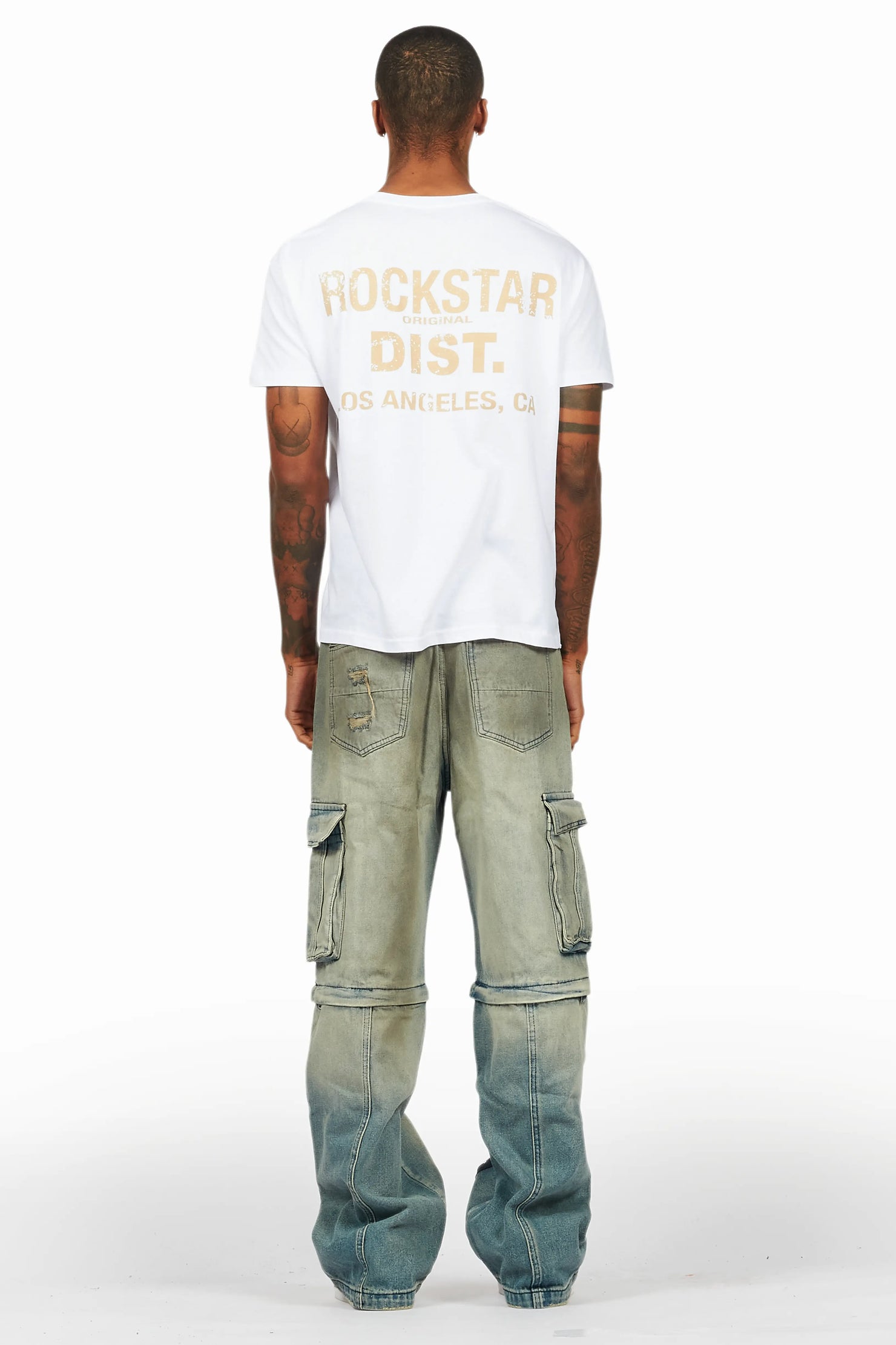 Rupert Vintage Blue Baggy Fit Zip Off Jean