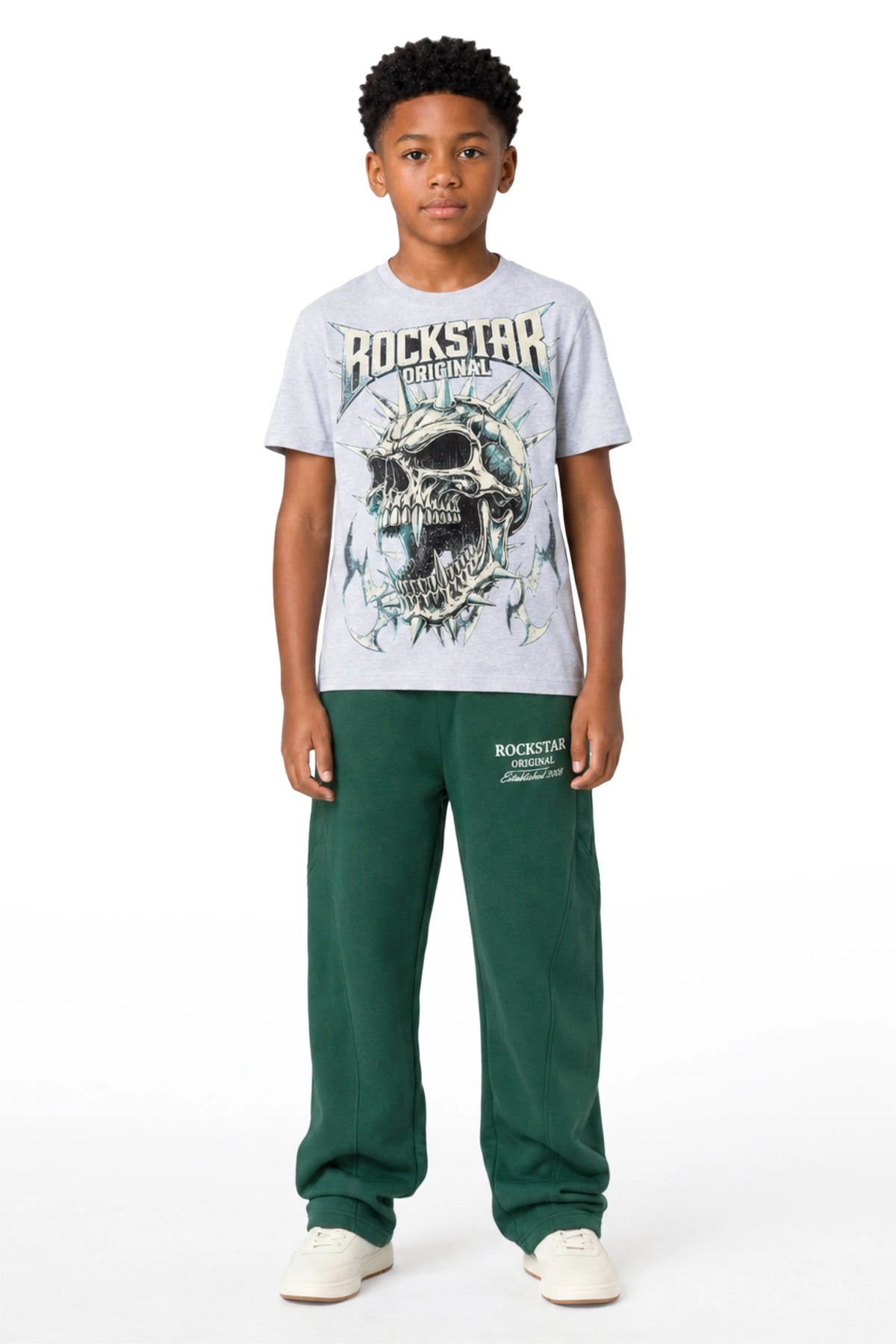 Boys Maximillian Hunter Green Relaxed Sweatpant