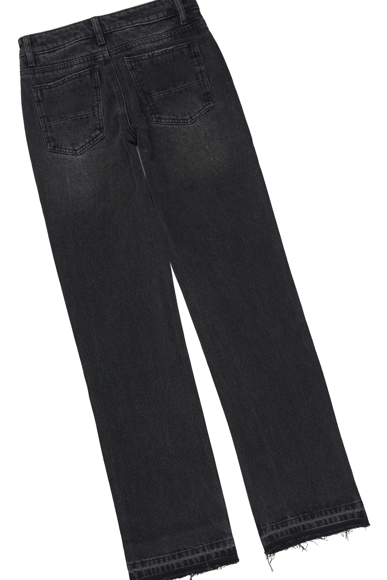 Boys Amos White/Dark Grey Cut Off Stacked Jean Set