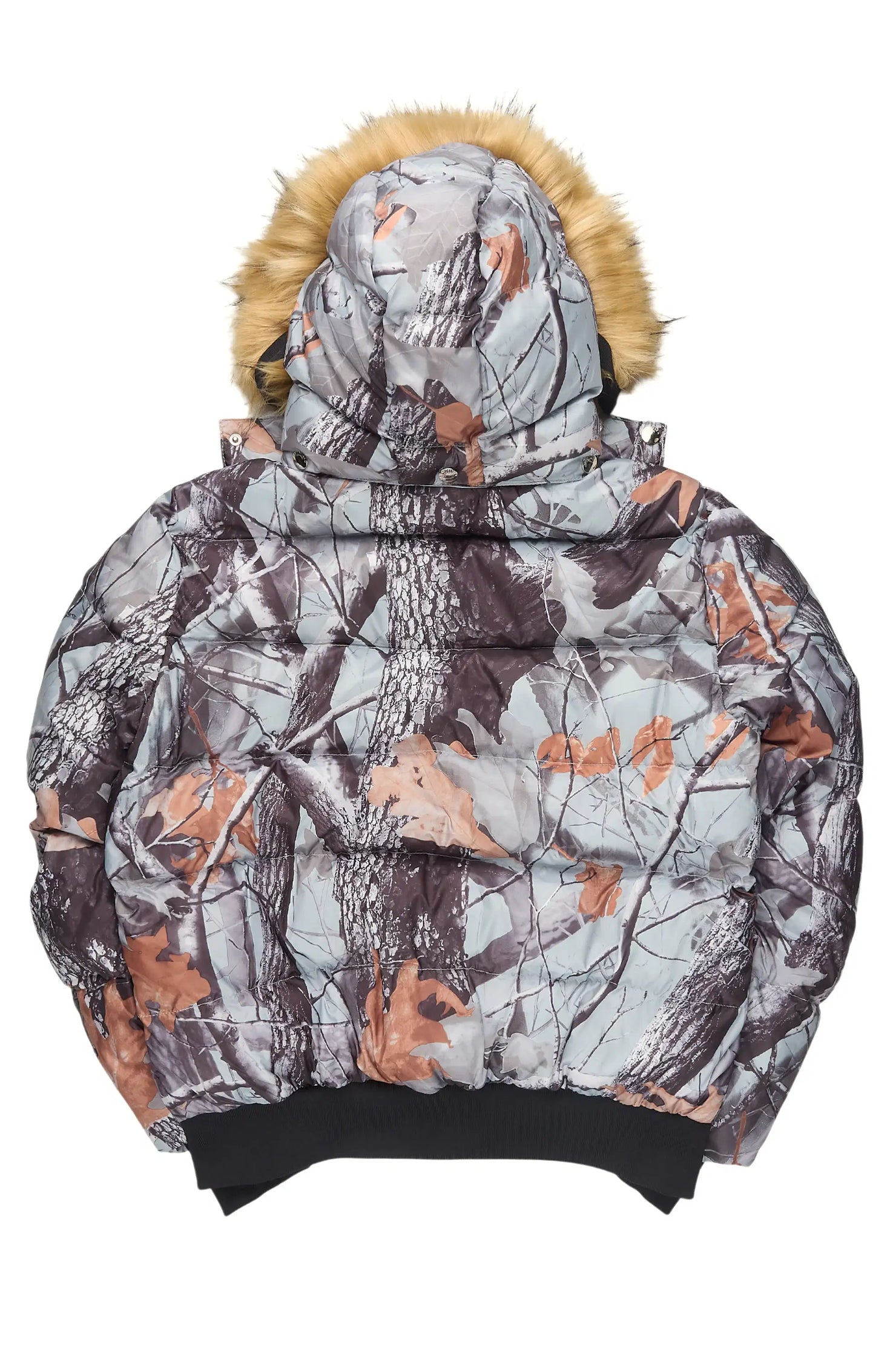 Benita Grey Tree Camo Puffer Jacket