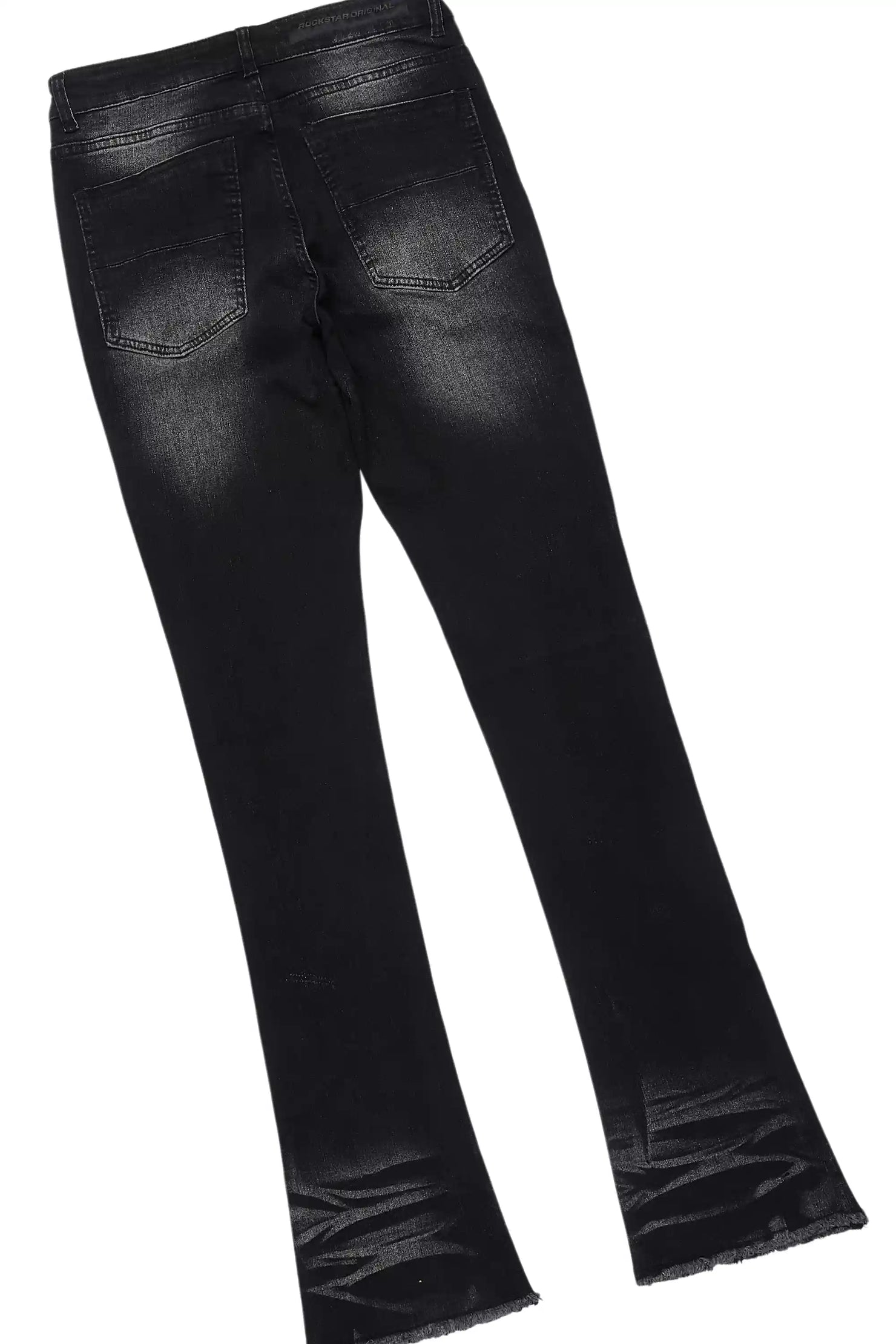 Amos Black T-Shirt/Painted Stacked Flare Jean